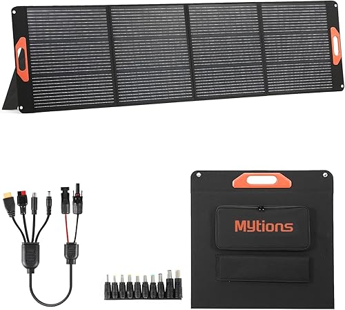Panel solar portátil de 200 W para estación de energía, compatible con Jackery, Ecoflow, Bluetooth, Anker y más estaciones de energía portátiles,