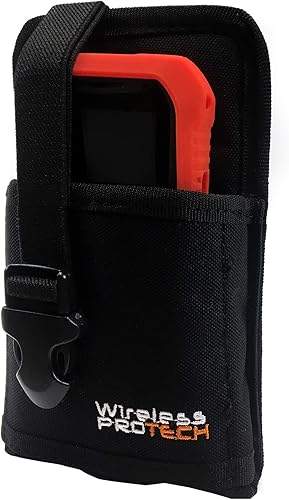 Miniatura 6 de Sonim XP5S - Funda de gel de silicona para Sonim XP5s XP5800 y funda de nailon balístico de grado militar (rojo)