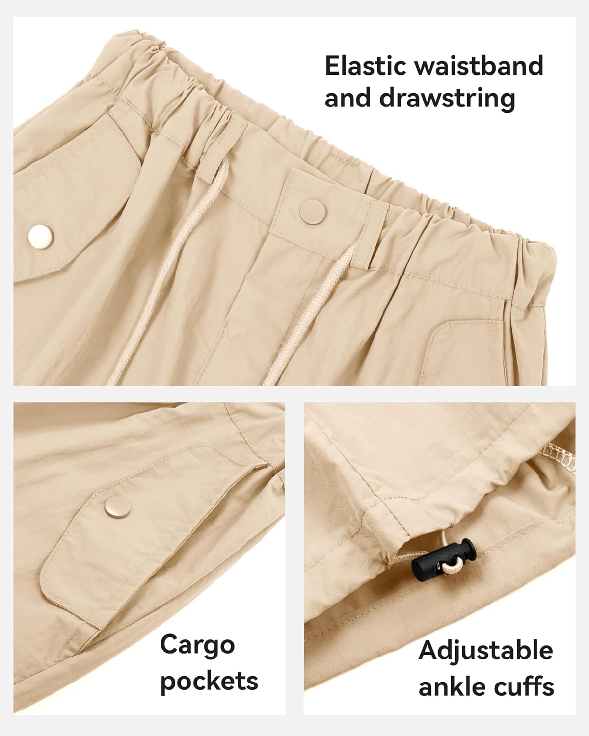 KEREDA Cargo Pants for Girls Baggy Joggers Pants Kids Clothes with Pockets 6-14Y - Image 4