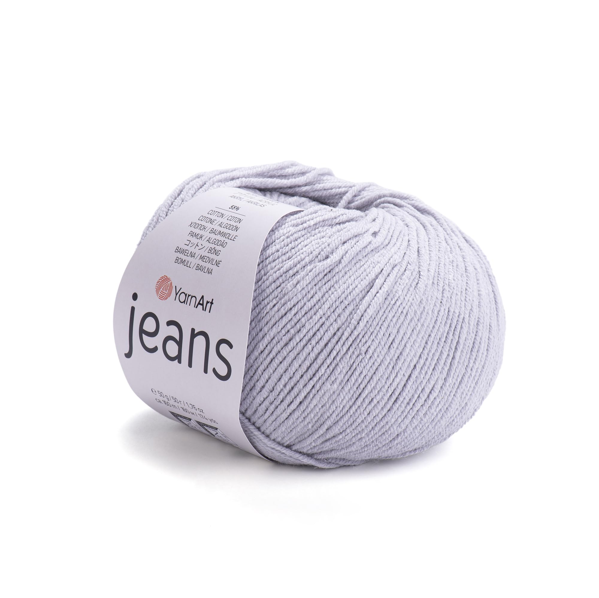 YarnArt Jeans Sport Yarn 55% Cotton 45% Acrylic 1 Skein/Ball 50 gr 174 yds Cotton Yarn Knitting Yarn Soft Yarn amigurumi Cotton Yarn (80)
