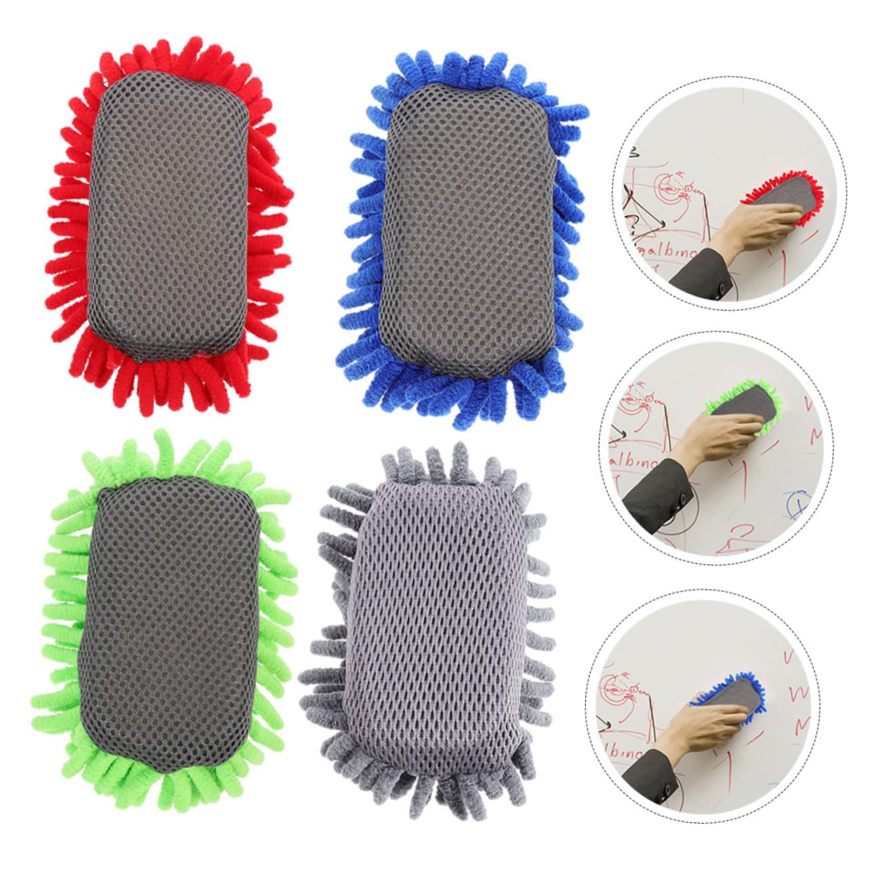DOITOOL 3 Sätze Radiergummi Kindergäuer Whiteboard-radierer Trocken Abwischbar Trockenlöscher Für Das Klassenzimmer Whiteboard Trocken Abwischbar Trockener Tafelwischer Schwamm 4 Stück * 3