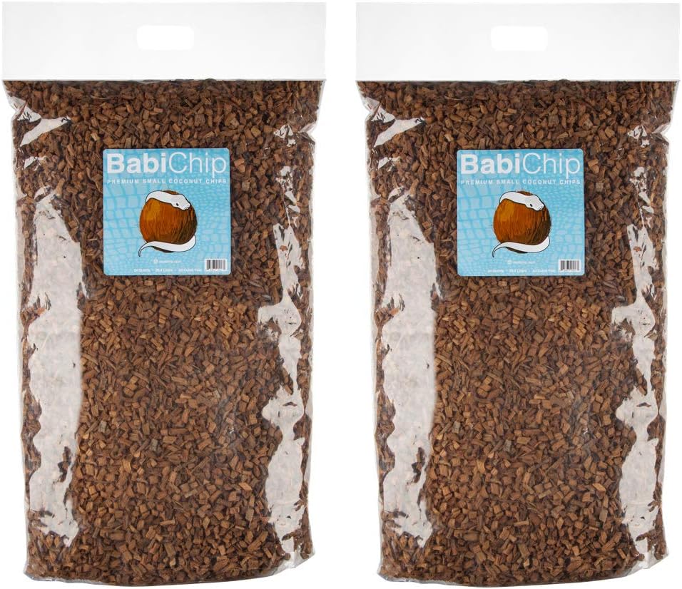 ReptiChip: BabiChip Premium Coconut Reptile Substrate Small Sized Chips, 48 Quart