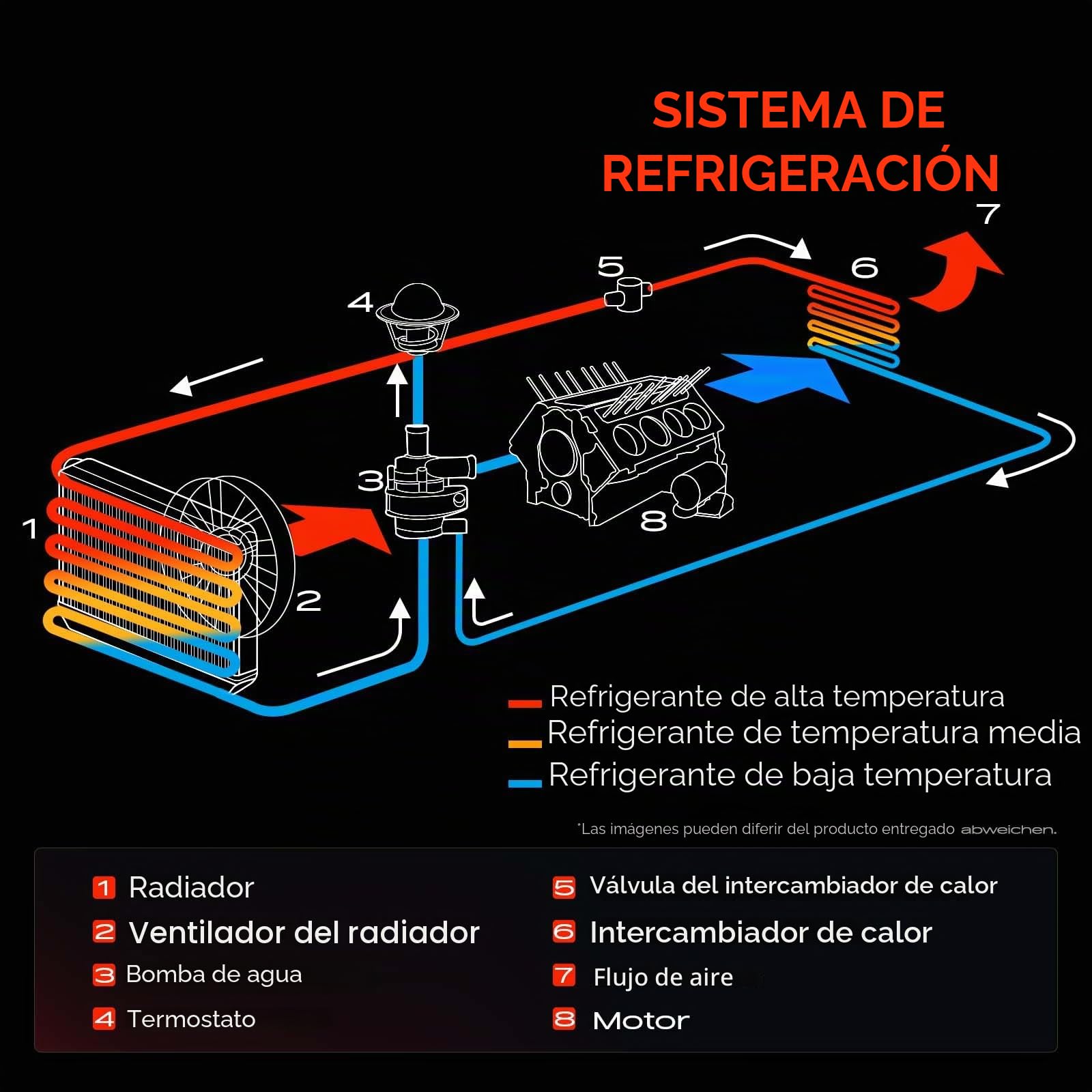 Frankberg Radiador enfriador de agua enfriador de motor transmisión | Compatible con: Serie 3 Compact E36, Serie 3 Touring E36, Serie 3 E36, Serie 3 Convertible E36, Serie 3 Coupé E36
