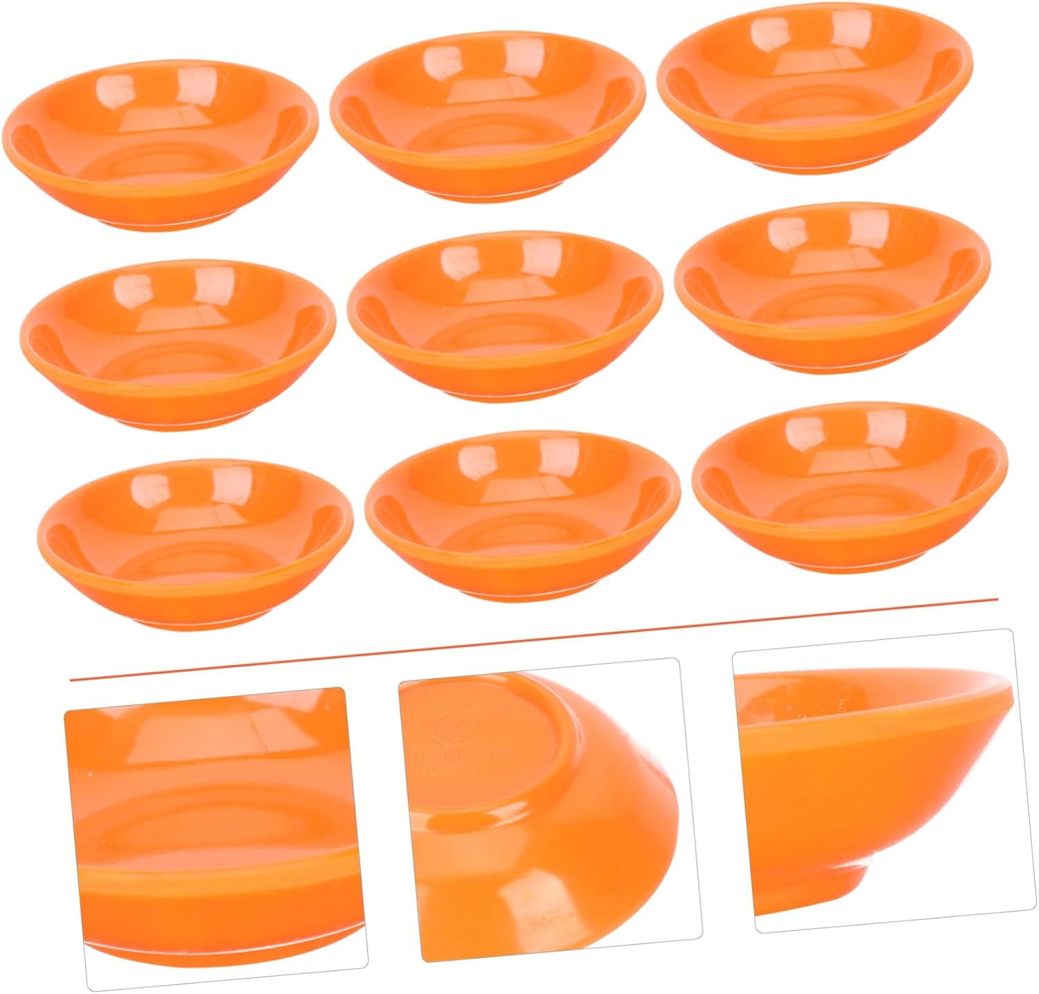 Zerodeko 10pcs Sauce Bowls Serving Dipping Plates Condiment Dish for Party Salad Snack