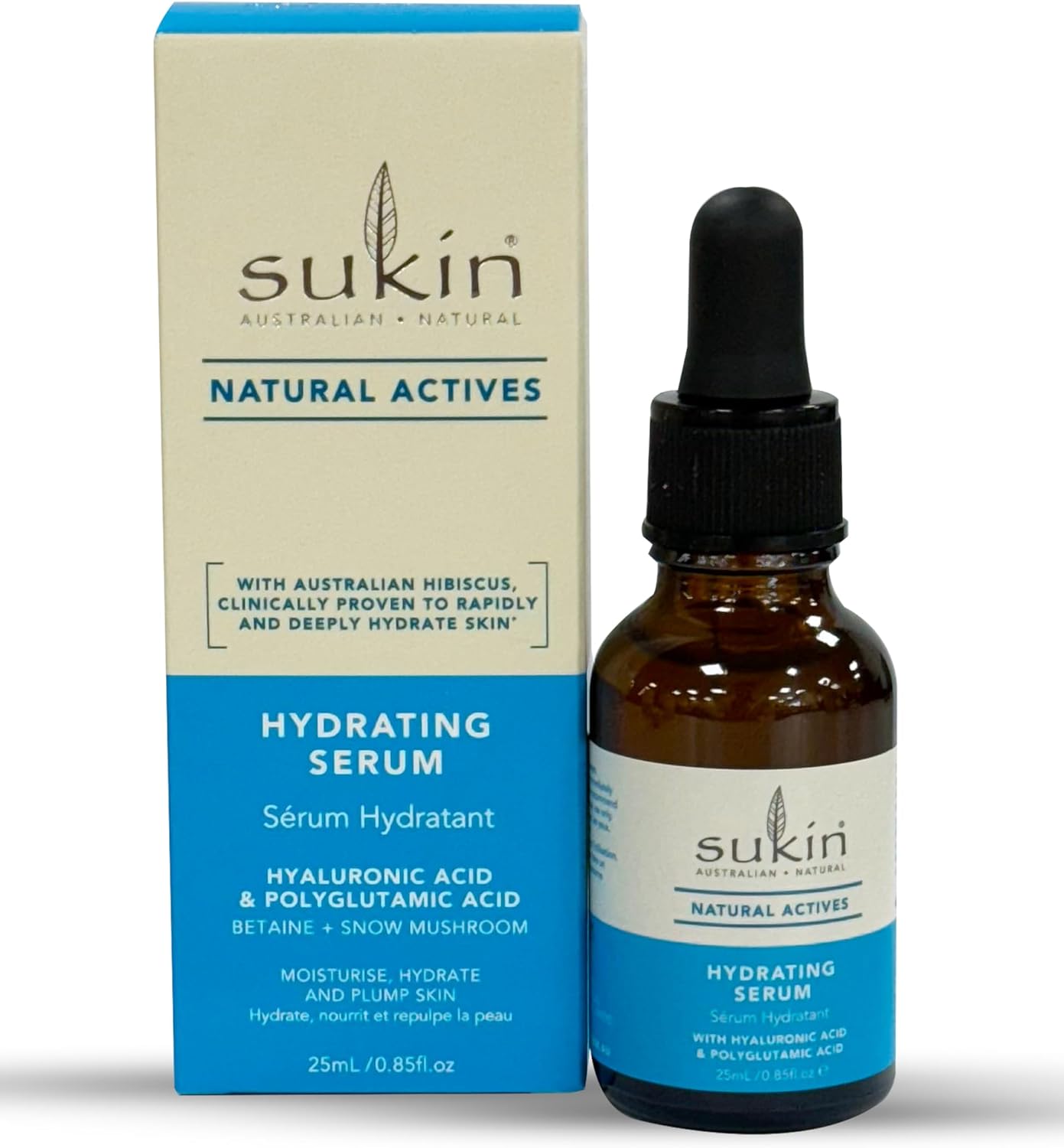 Sukin – Natural Actives Hydrating – Natural with Polyglutamic and Hyaluronic Acid – Skin Care, Care, Hydrating, Hyaluronic Acid, Sukin – 25ml