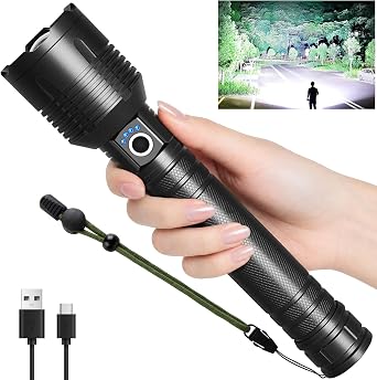 Rechargeable LED Flashlights 99000 High Lumens for Camping Home Emergencies