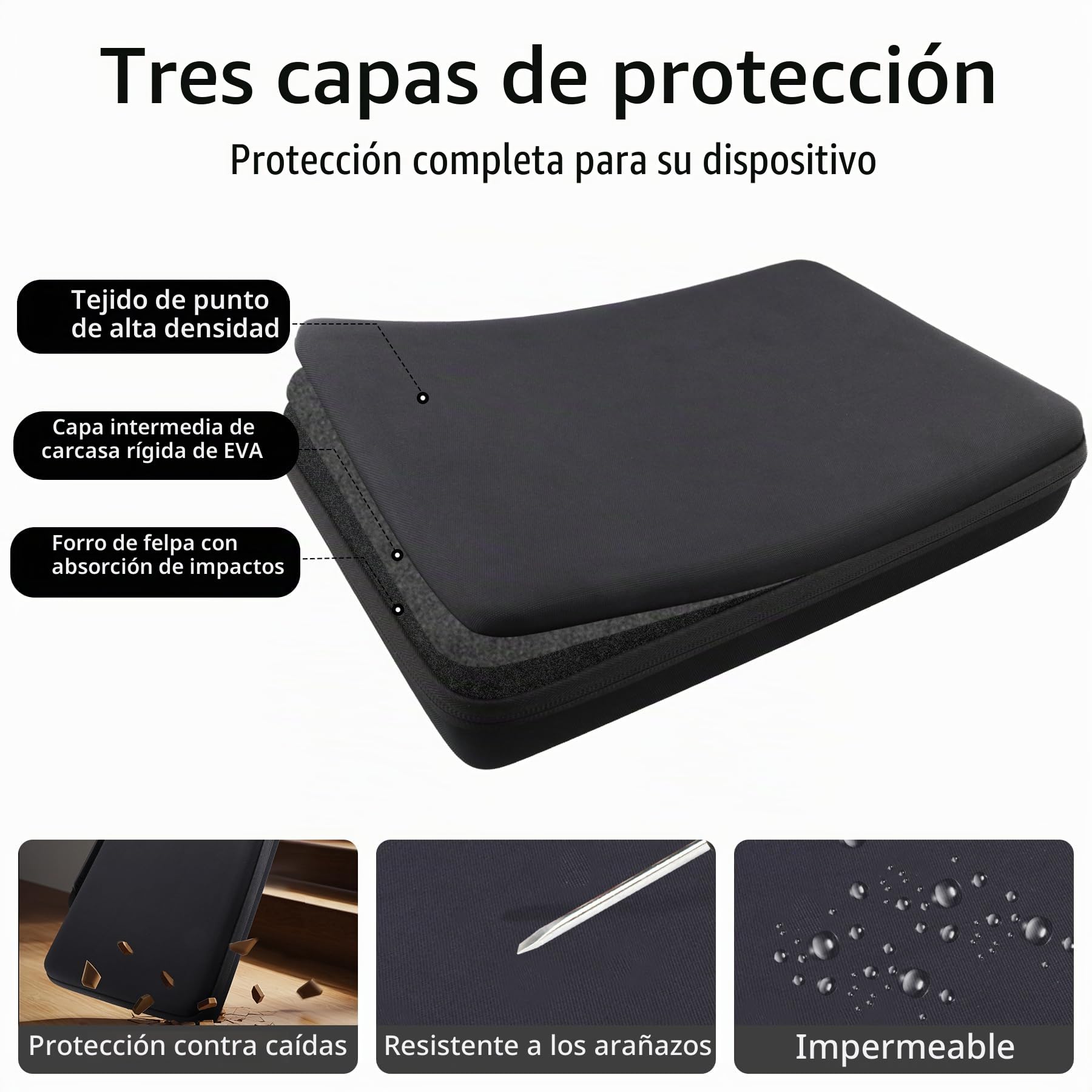 co2CREA Duro Viajar caja estuche funda para AKAI Professional MPK Mini MK3 / MPK Mini Play Teclado controlador MIDI USB (solo caso)