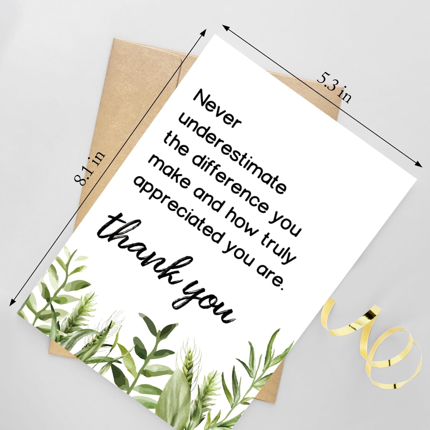 Employee Thank You Card, Appreciation Card for Coworker Boss Staff, Never Underestimate The Different You Make... - Image 2