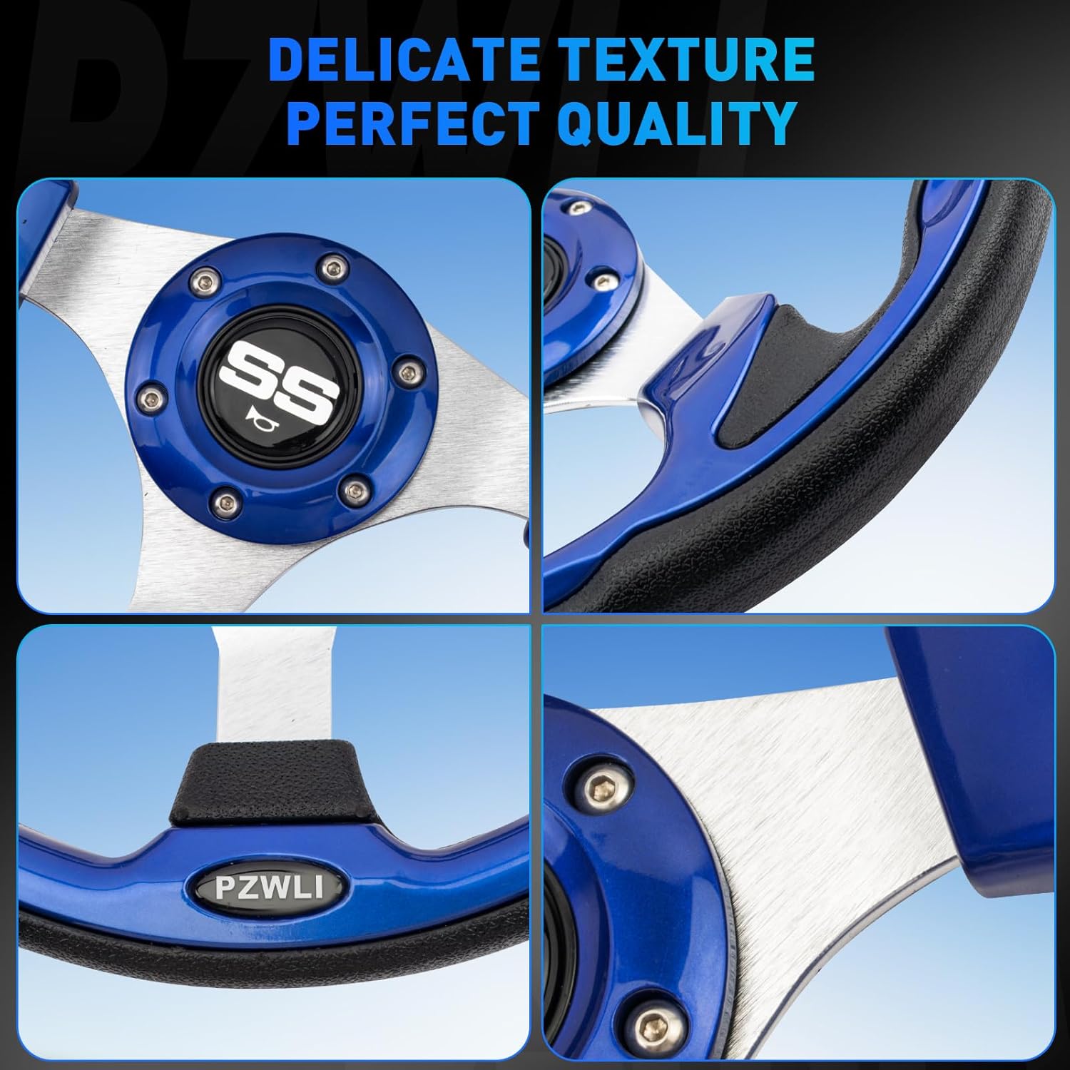 Universal Golf Cart Steering Wheel, Steering Wheel Hub Adapter (Sold Separately) with Assembly Screws and Wrenches, Fit Club Car Precedent EZGO Yamaha Most Golf Carts