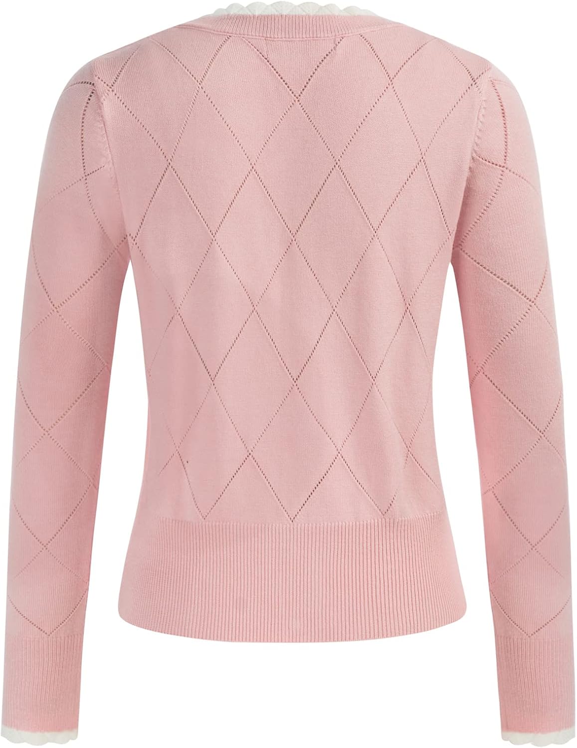 Belle Poque Long Sleeve Cardigan Sweater for Women Button Down V Neck Floar Cardigan Cropped Cardigan Shrugs - Image 3