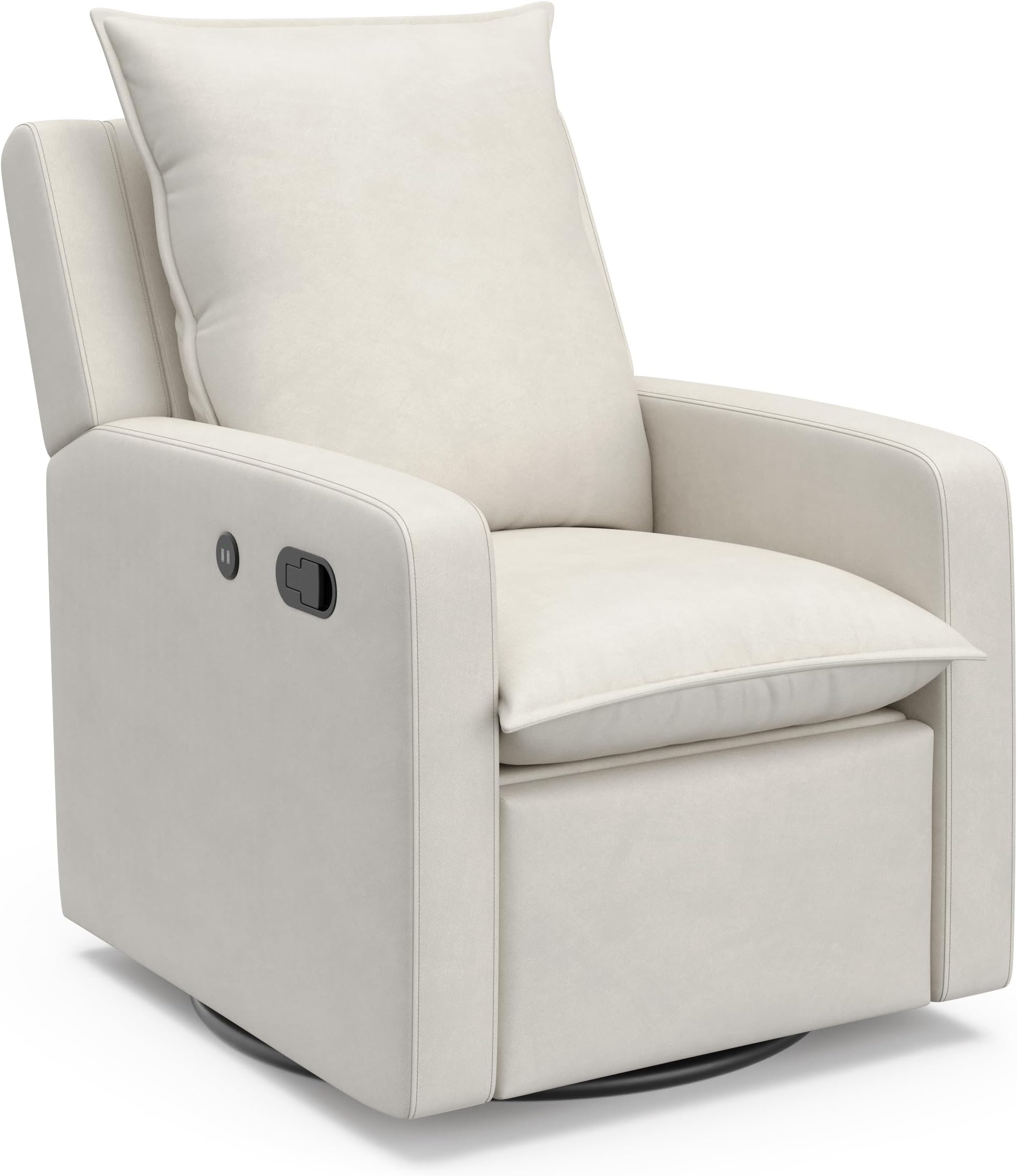 Storkcraft Timeless Reclining Glider (Ivory) -USB Charging Port, 360-Degree M...