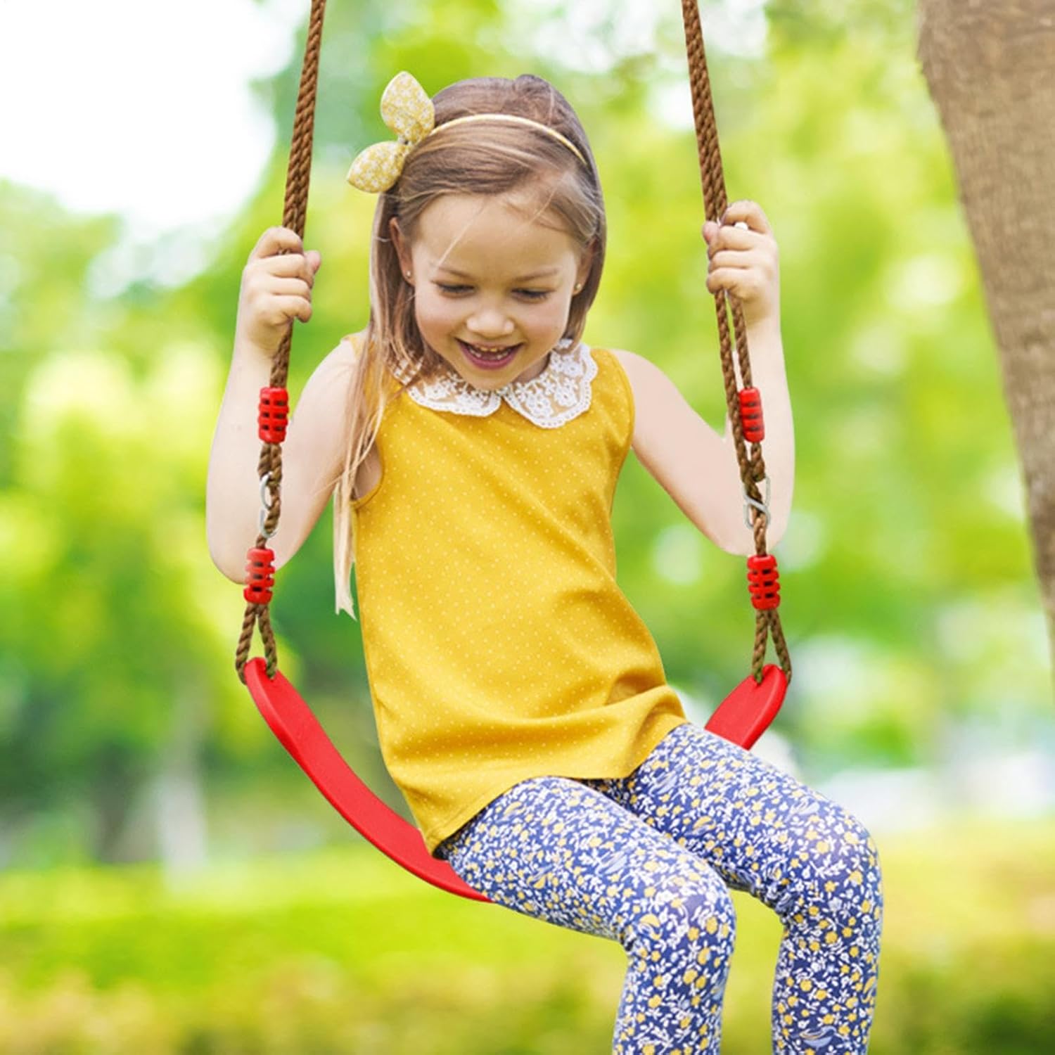 Swing Seat for Kids | Heavy Duty EVA Interactive | Outdoor Playground Swing Seat | for Preschoolers Boys Girls Pupils Children Backyard Patio Garden Park Kindergarten