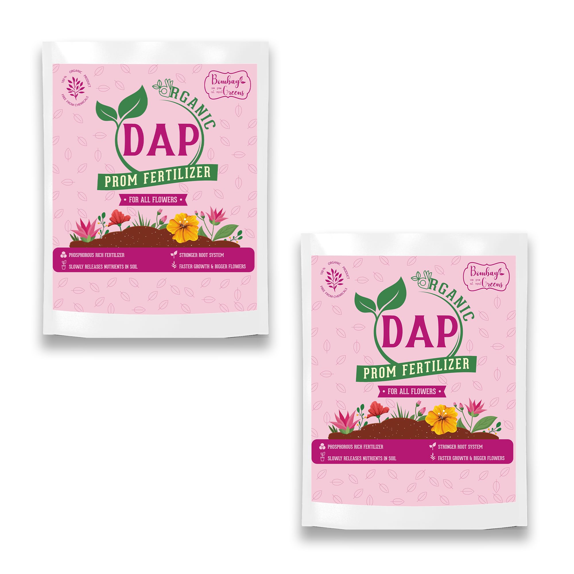 Bombay Greens Organic PROM DAP Fertilizer for Plants (Rose & All Flowers) Organic Manure for home Gardening - 900 Grams - Pack of 2 (B0C4123455) Amazon Price History, Amazon Price Tracker