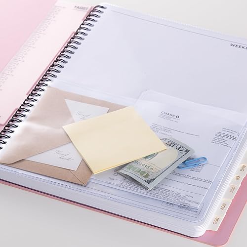 Miniatura 5 de Nekmit Agenda semanal sin fecha encuadernada en espiral, organizador de 3 niveles para 12 meses, planificador diario para el hogar y la oficina, 8.5