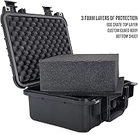 Vista 2 de Flying Camel TSA Approved Hard Gun Camera Electronics Case with Foam, Water and Shock Proof