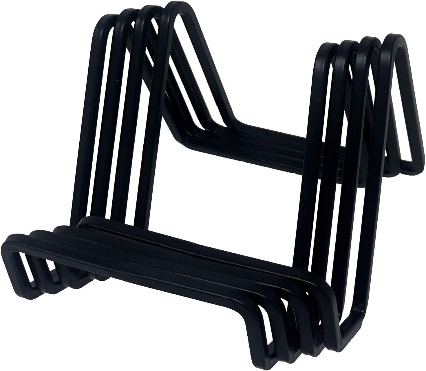 Tetra-Teknica (4 Pack) DS01-B 3 Inch Square Wire Display Stand for Plate, Artwork, Picture Frame, Plaque and More, Color Black