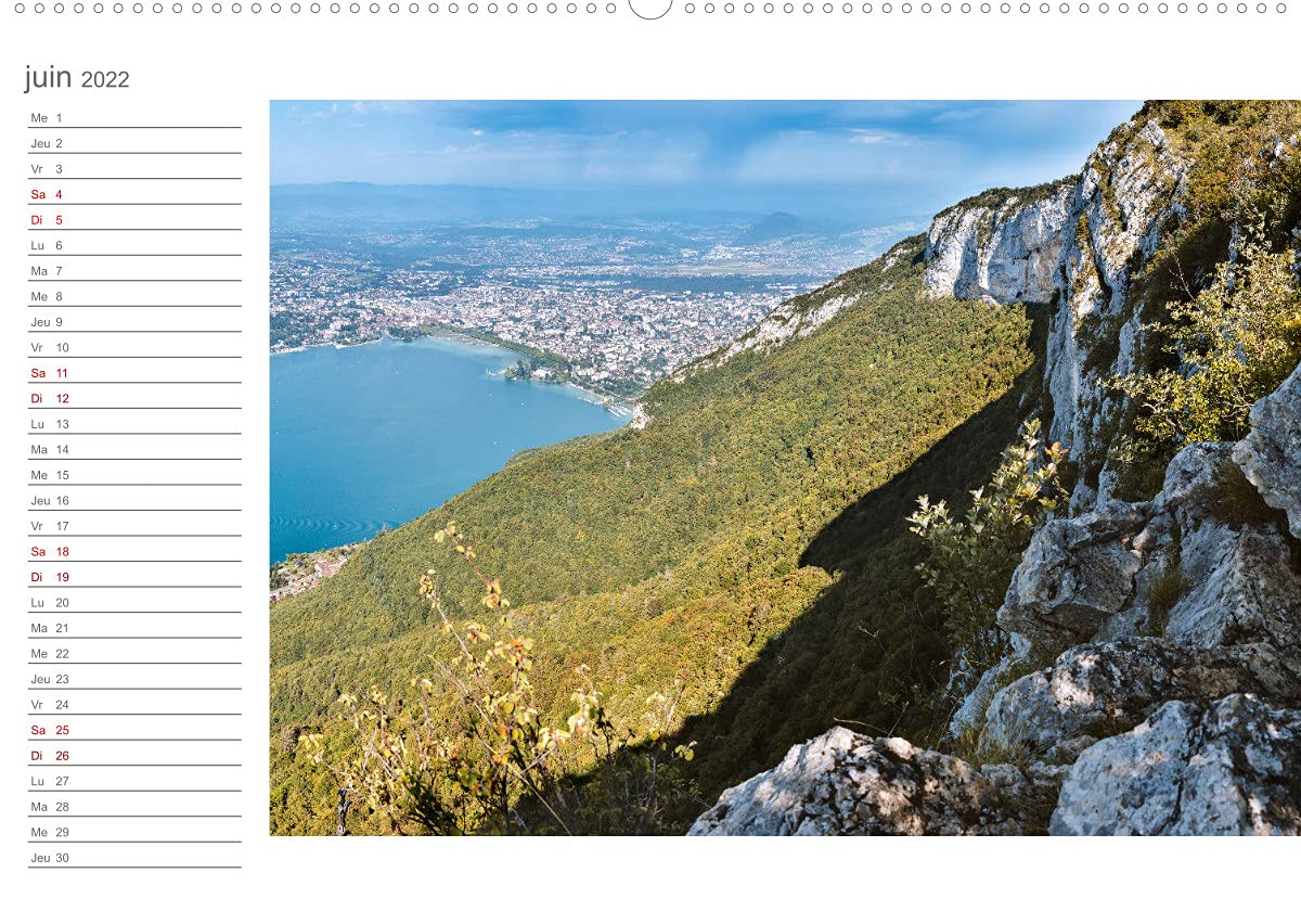 Coup d'oeil sur le Lac d'Annecy (Premium, hochwertiger DIN A2 Wandkalender 2022, Kunstdruck in Hochglanz): Paysages superbes présentant un intérêt ... majeur. (Calendrier anniversaire, 14 Pages )