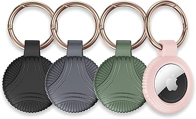 amanecer tpu protective case compatible with apple airtag 2021 with keychain easy to carry anti scratch shockproof soft silicone slim design pack o