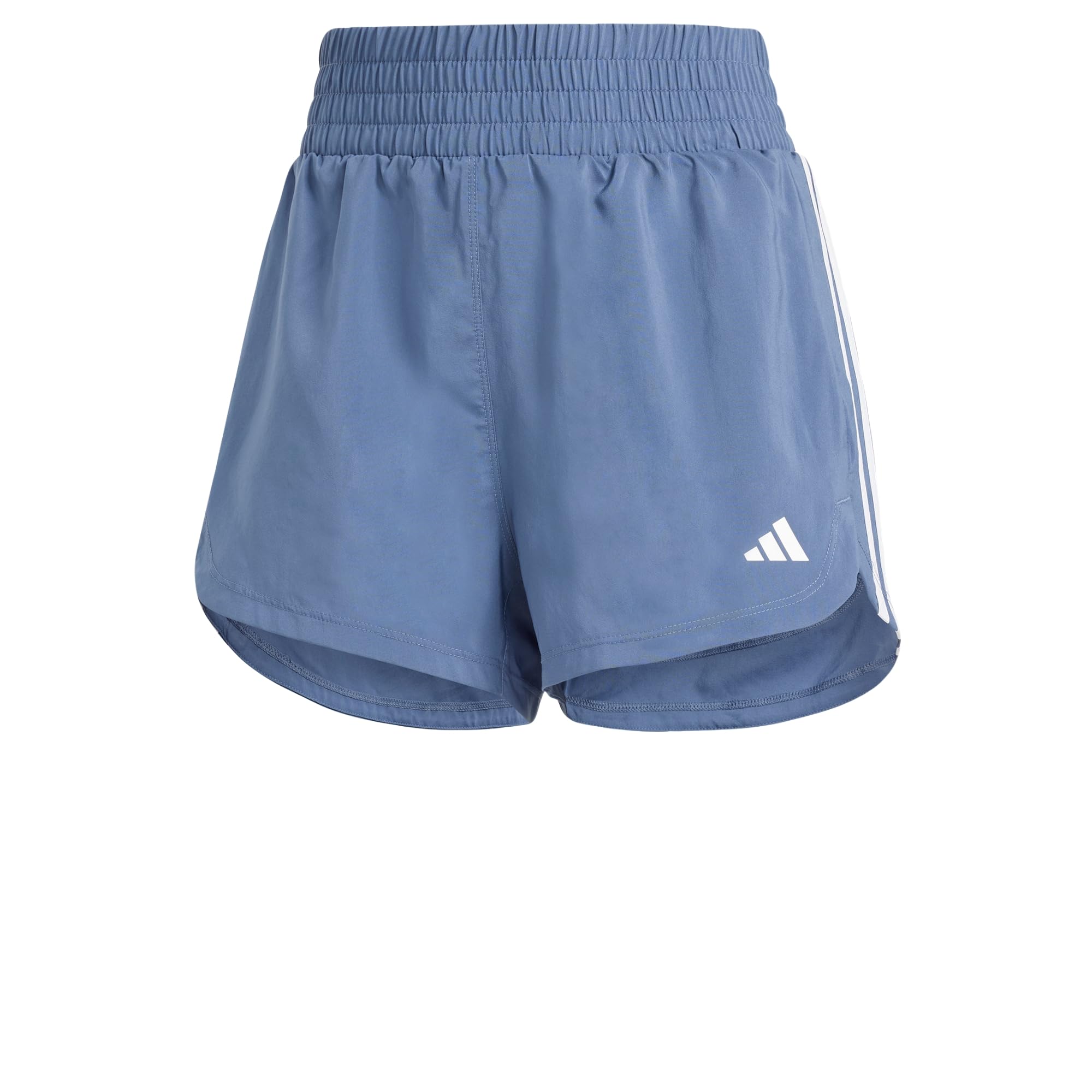 adidas Women Pacer Training 3 Stripes Woven High Rise Short Shorts, XS, 3 inch