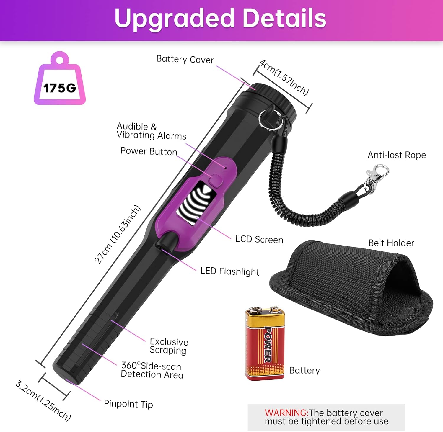 Waterproof Gold Metal Detector Pinpointer, LCD Nepal | Ubuy