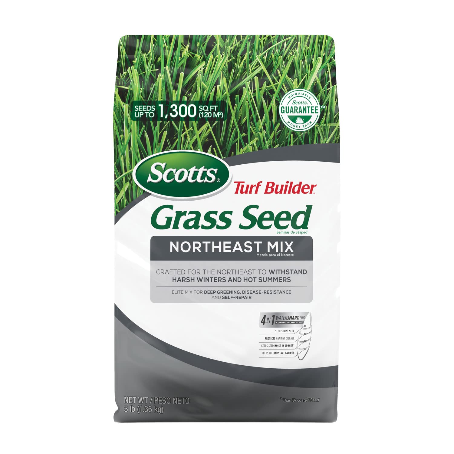 ScottsTurf Builder Grass Seed Northeast Mix, Crafted to Withstand Harsh Winters and Hot Summers, 3 lbs.