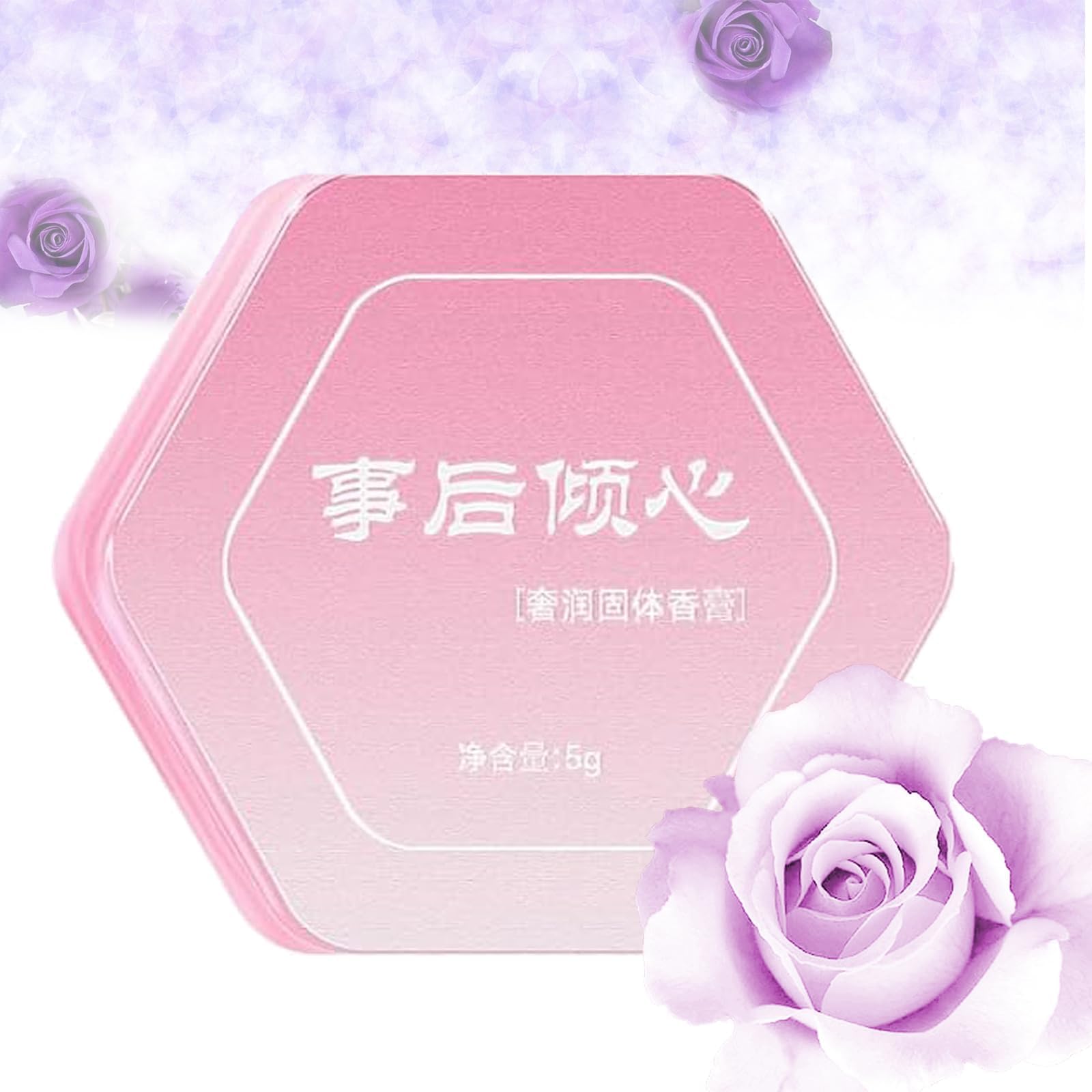 Luxurious and Moisturizing Solid Perfume, Solid Balm Perfume Women, Pheromone Perfume for Woman, Portable Pocket Balm Perfume, Long Lasting Personal Solid Fragrance Attract Men (Pink)