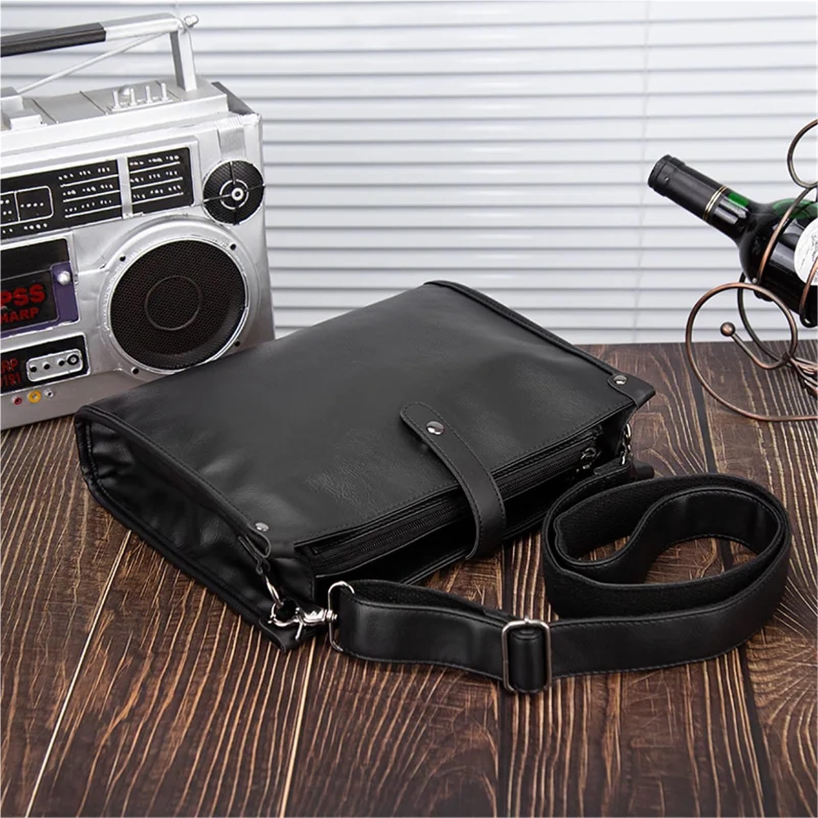 Bolso Mensajero De Cuero Bolso de mano for hombre, bolso viaje gran capacidad, bandolera cuero for, tipo mensajero En Viaje De Negocios