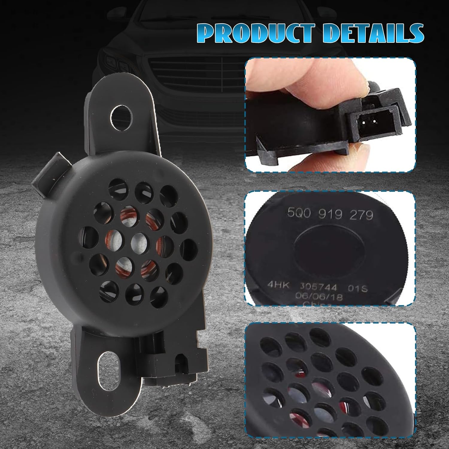 8E0919279 Car Warning Buzzer, Fits For A4 A6 TT Q3 Q7 Q5 Amarok Beetle Caddy Eos Golf Jetta, PDC Reverse Radar Parking AidRepalce 4B0919279 4D0919279 3C0919279 5Q0919279 Warning Buzzer