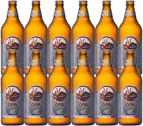 Pack 12 unidades Cerveja de Trigo Kristall Weizen teor 6% 600ml Opa Bier