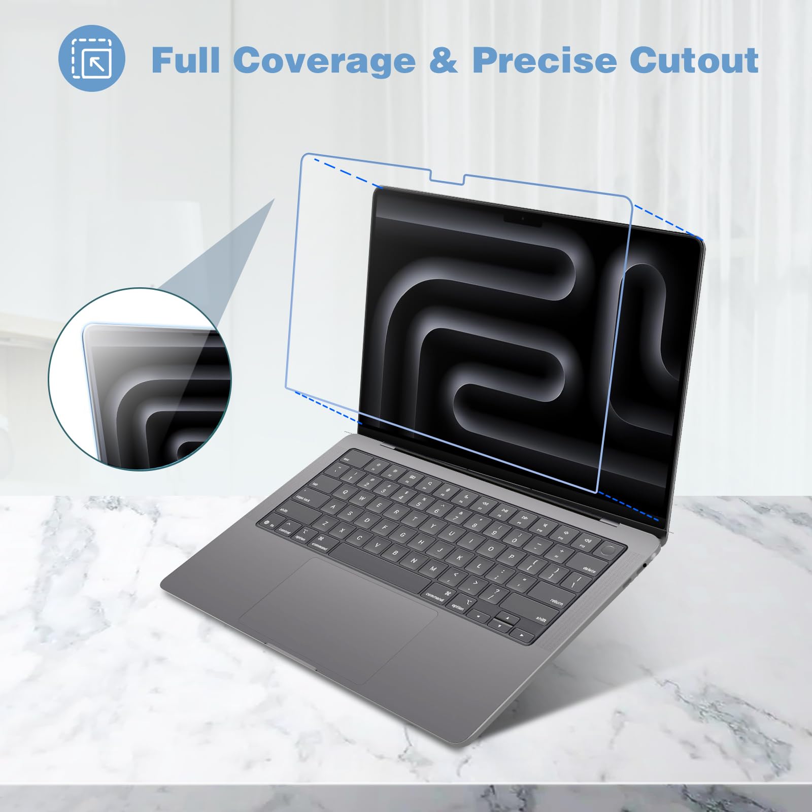 ProCase [2枚セット] MacBook Pro 16インチ 強化ガラスフィルム 2枚セット 2026-2021年モデル M5/M4/M3/M2/M1用 スクリーンプロテクター 9H硬度 MacBook Pro 16インチノートパソコン用、耐傷、指紋防止、HDクリア