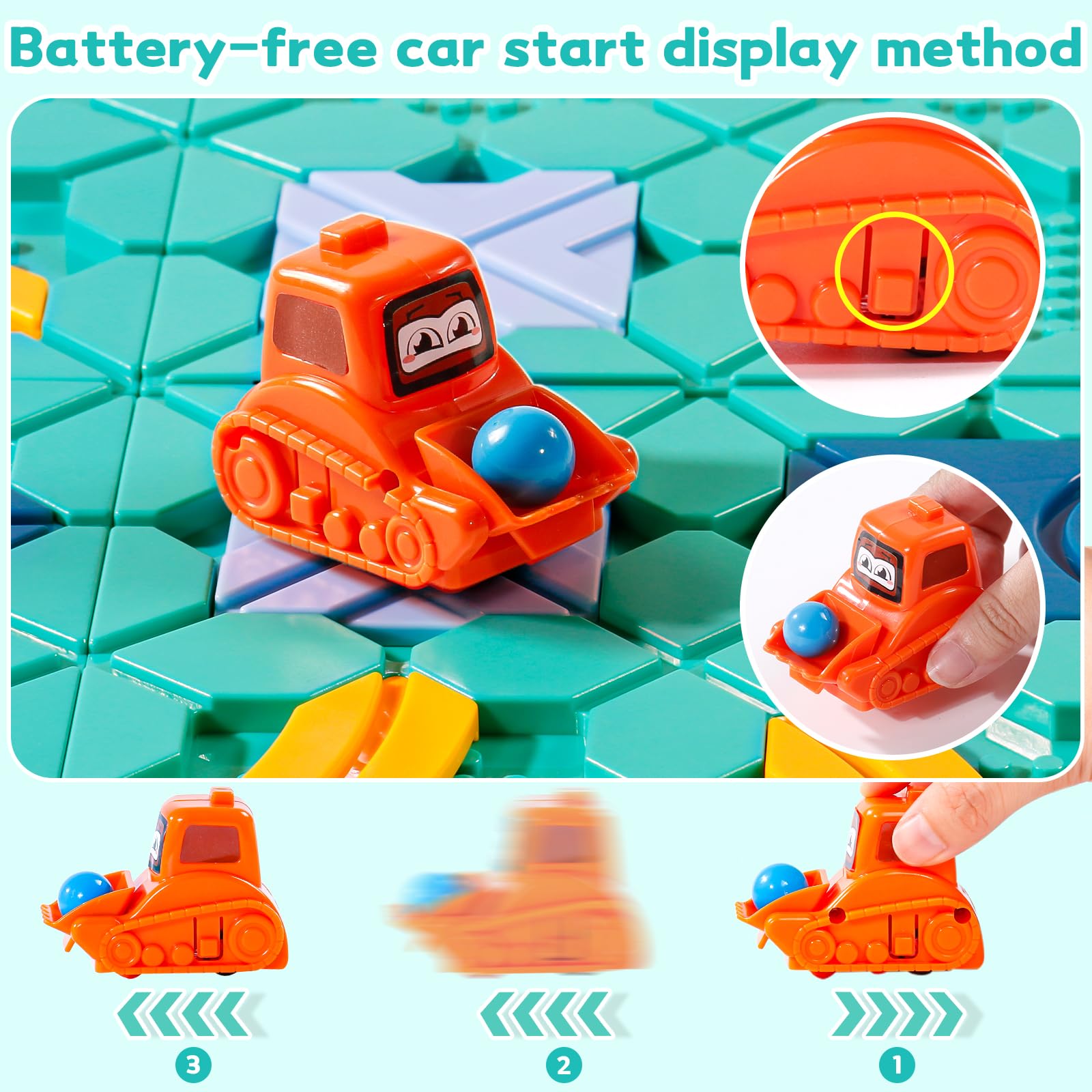 Jouet Enfant 3 Ans Jeux de Société Labyrinthe Jeu de Société Puzzle Enfant 3 Ans Grand Plateau 56x56CM Construction Logiques pour Famille et Multijoueurs avec 206 défis Cadeau Garcon Fille 3 4 5 Ans