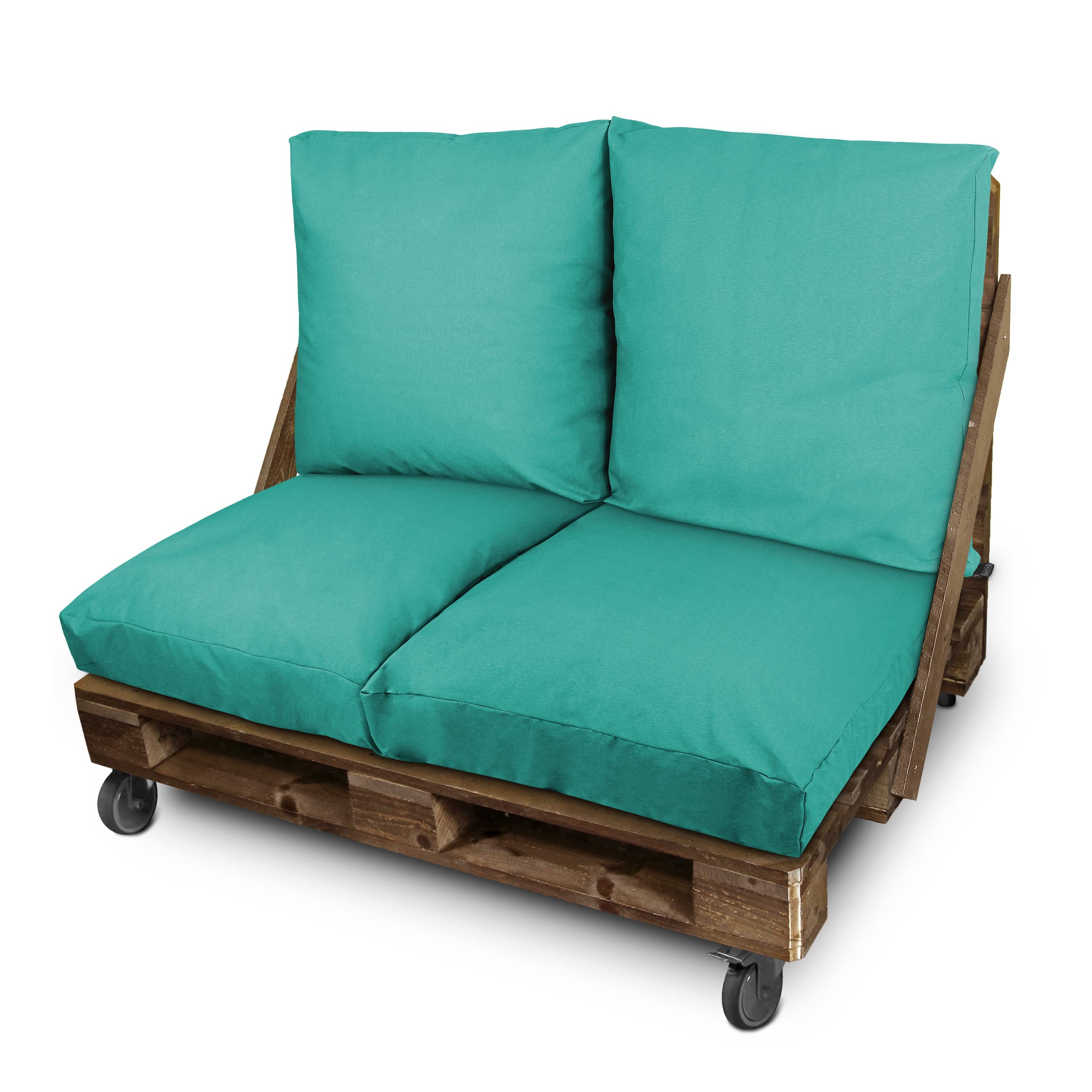 Happers Coussin de Sol Naylim Mate Imperméable Multiusages pour l'Extérieur, Banc et Palettes - Confort et Polyvalence dans Un Seul Coussin Turquoise 60 x 80 cm