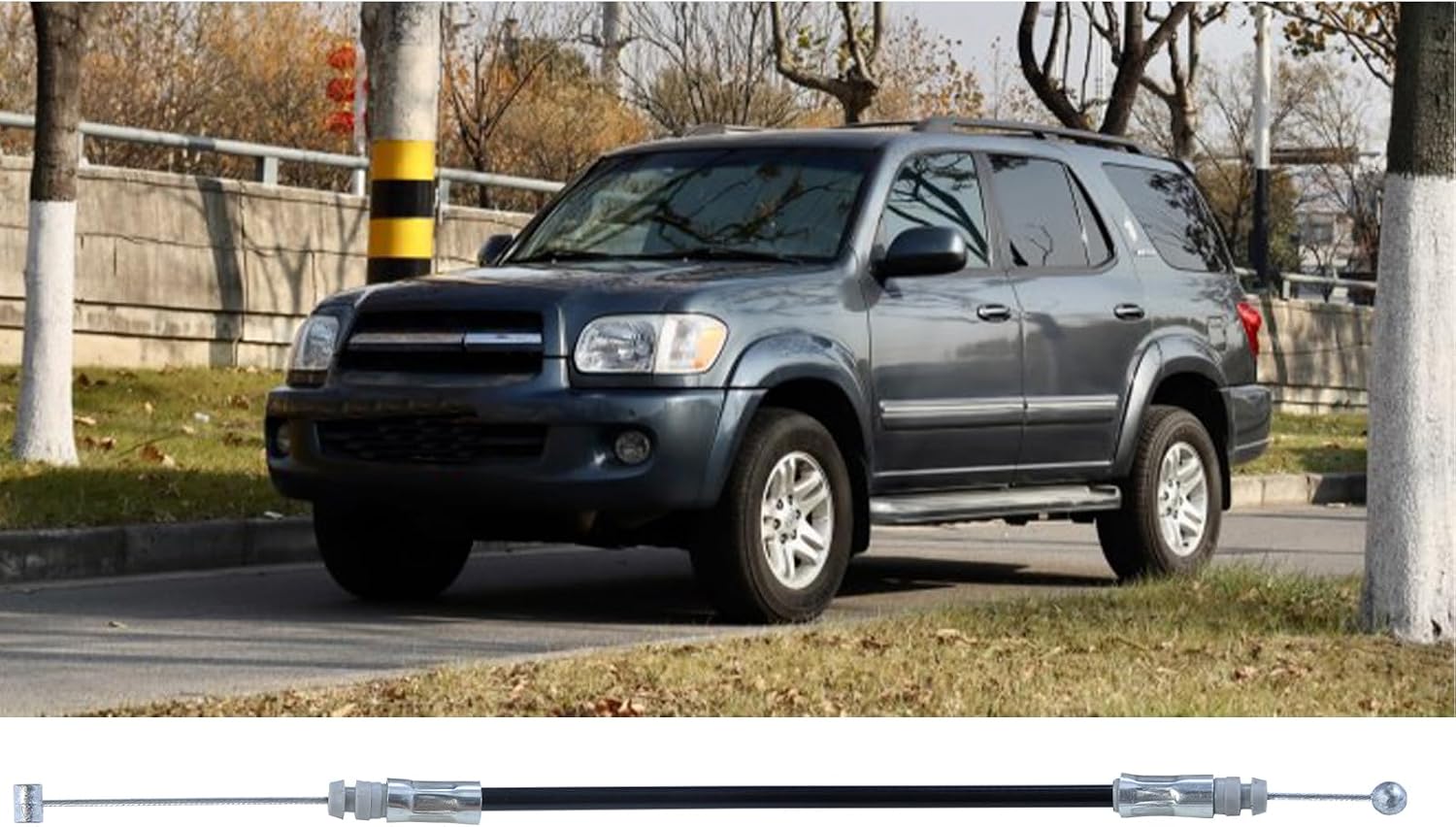 Liftgate Tailgate Hatch Lock Cable Replace 64680-0C010 for Toyota Sequoia 2001 2002 2003 2004 2005 2006 2007