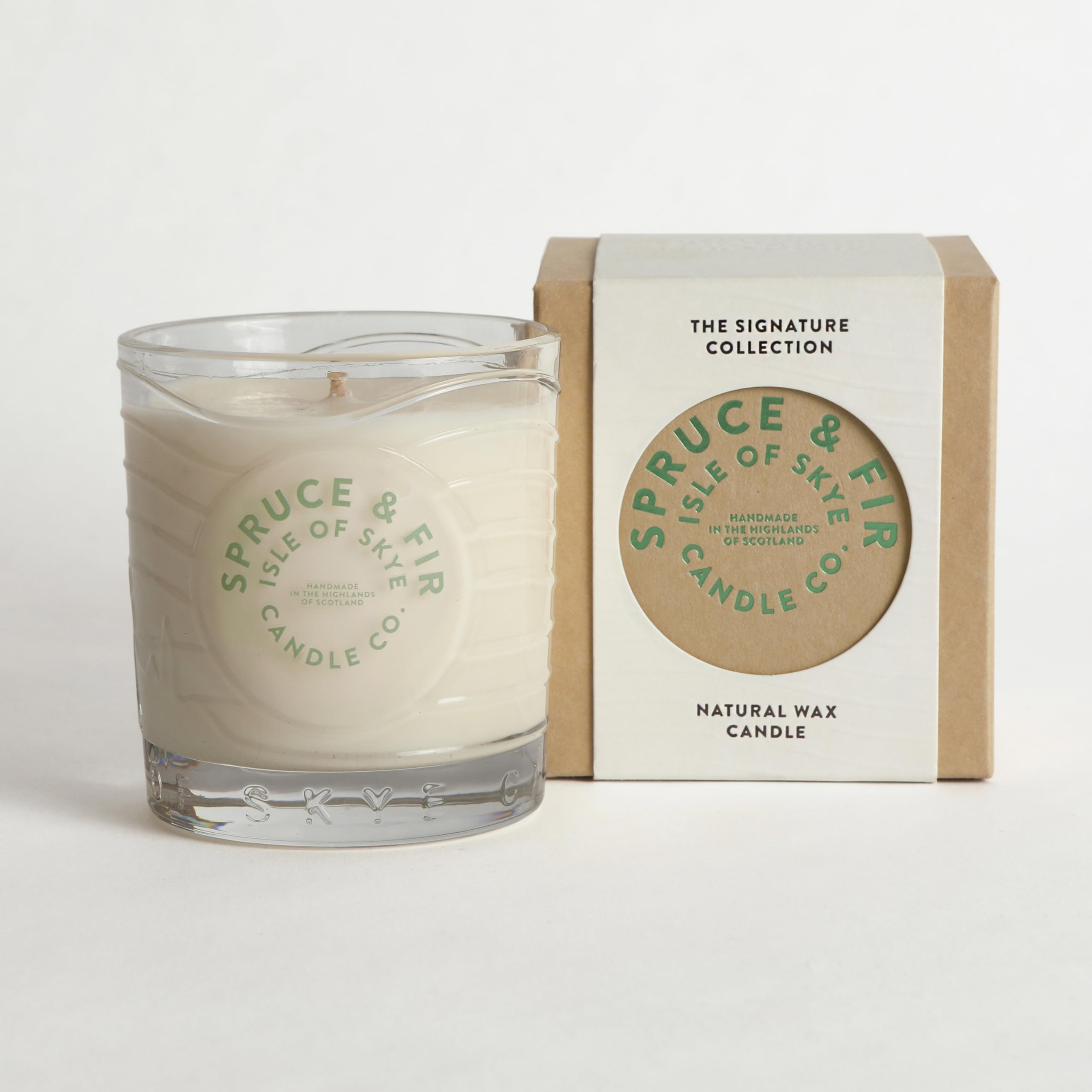 Isle Of Skye Candle Company White Spruce & Fir Island Tumbler | Natural Soy Wax Candle | Handmade In Scotland | Premium Scented Candle | Bespoke Glass Tumbler | 35+ Hours Burn Time Size 35
