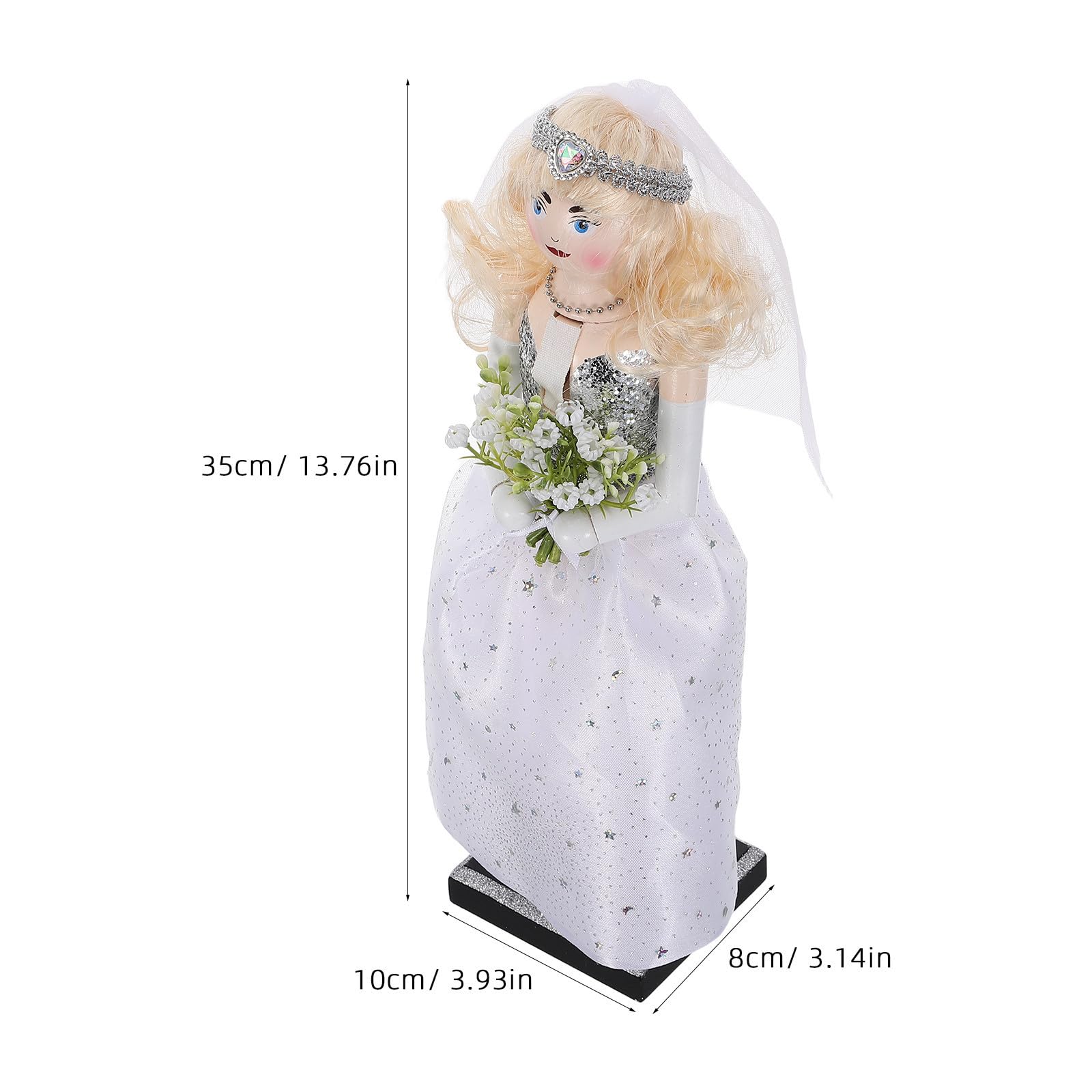 Sewroro Figura Cascanueces Soldado de Madera Clara para Bodas Festivas