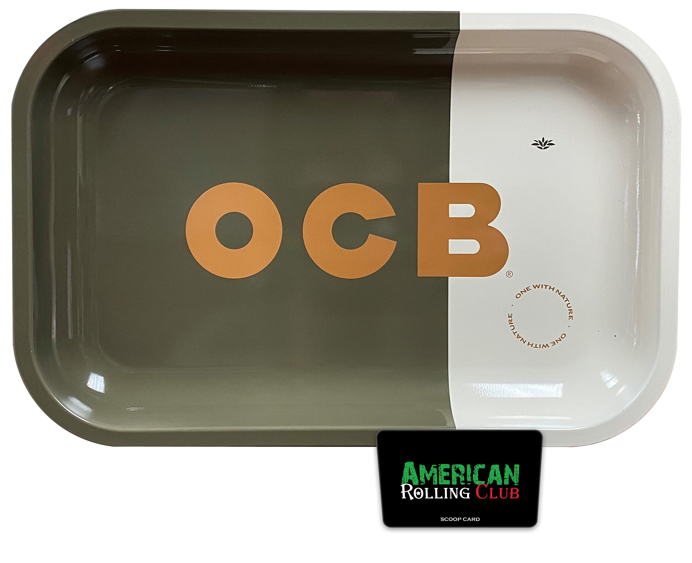 Amazon.com: OCB Metal Rolling Tray | Limited Edition | Includes American  Rolling Club Scoop Card (Medium) : Health & Household