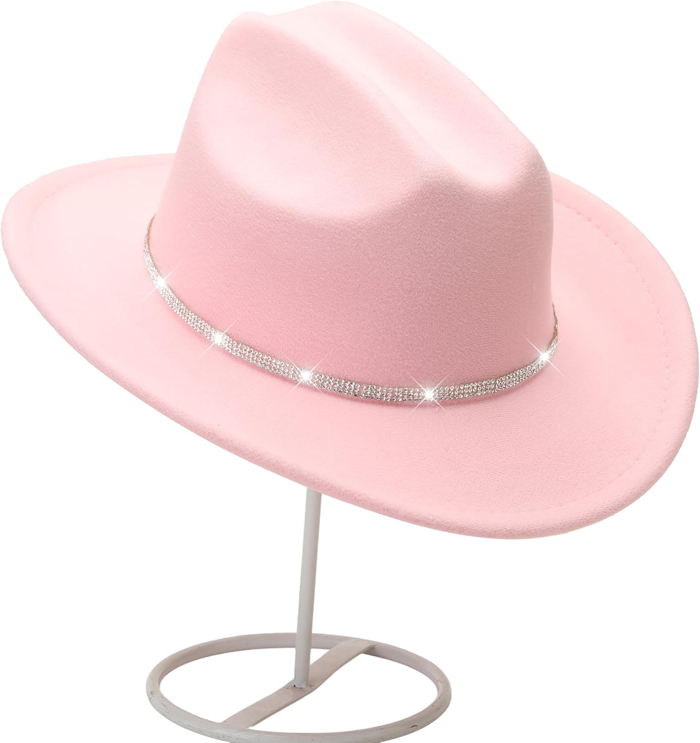 Kids Cowboy Hat for Girls Boys Western Cowgirl Hat for Kid with Buckle Belt Unisex Wide Brim Fedora Hat