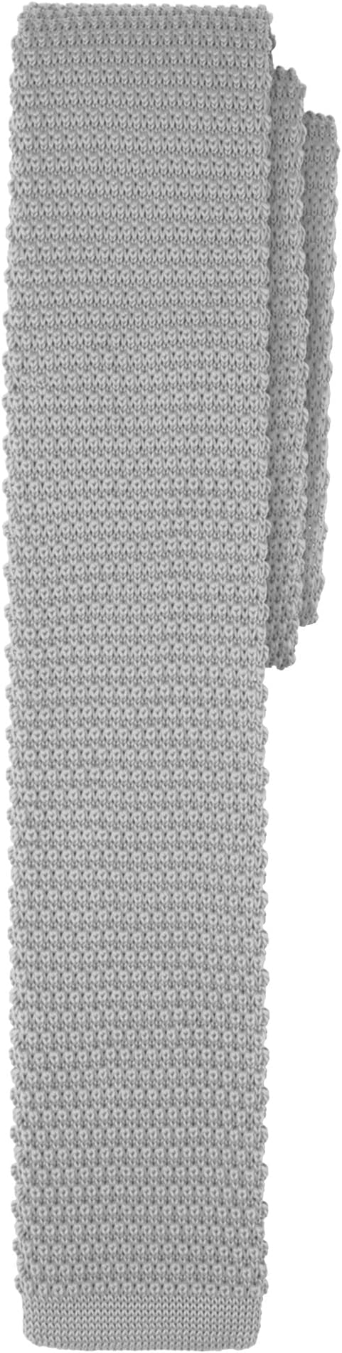 Jacob AlexanderMen's Solid Color Knitted 2.5 inch Width Slim Neck Tie