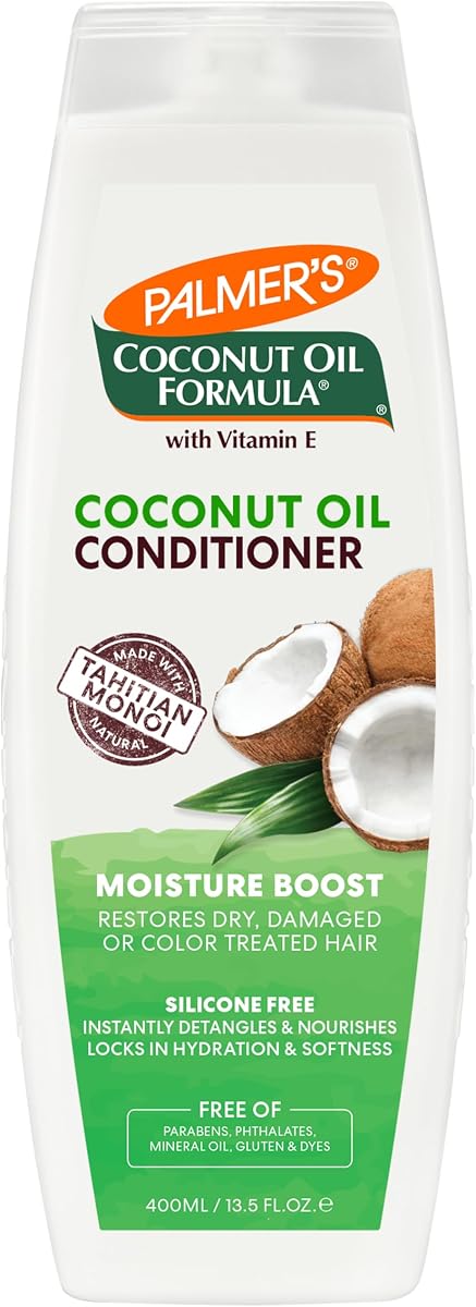 Palmer's Moisture Boost Hair Conditioner, Coconut Oil Formula (13.5 Fl Oz) | Rich, Creamy Conditioner For Dry, Damaged or Color-Treated Hair, Instantly Detangles & Nourishes for Silky, Shiny Hair