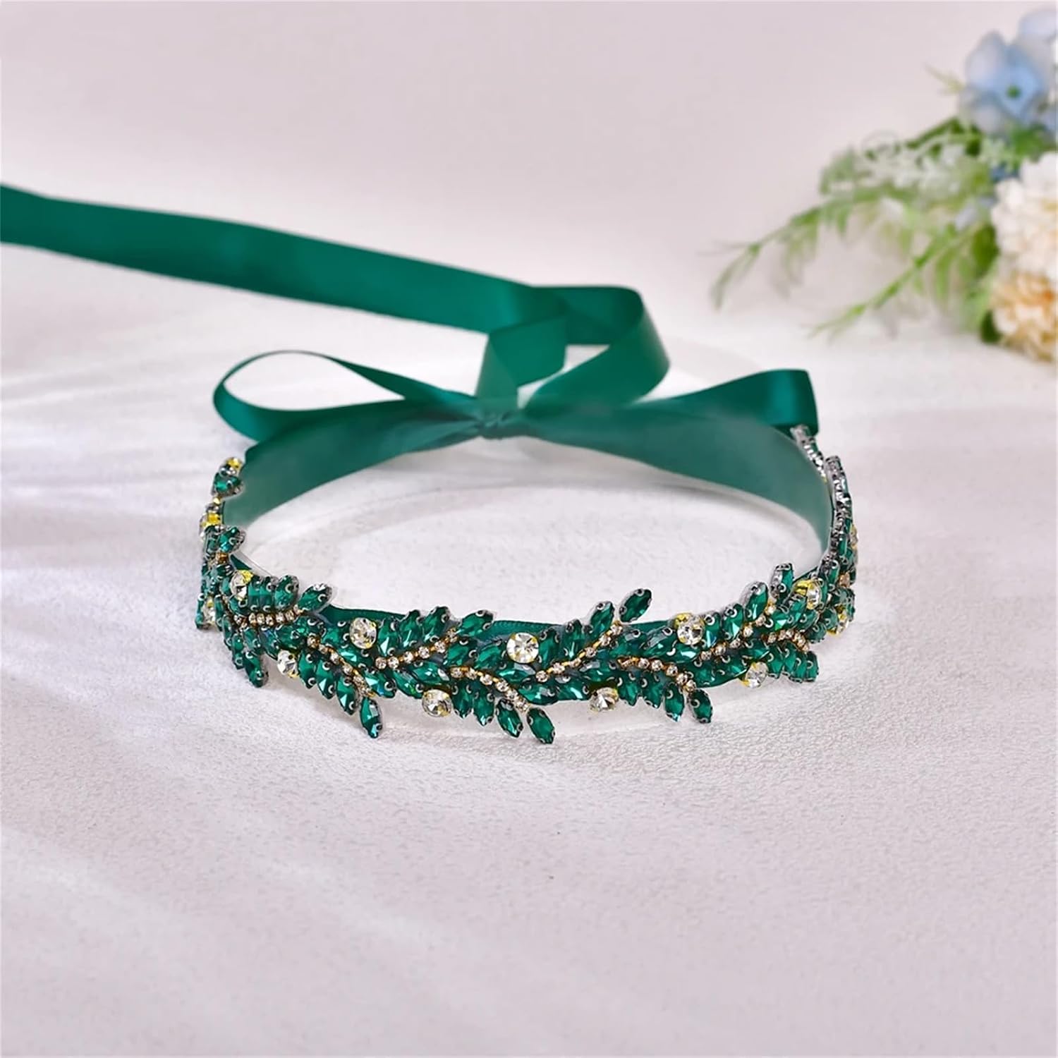 Women’S Wedding Bridal Belt With Mauve Rhinestone Sash For Prom Evening Gowns And Special Occasions