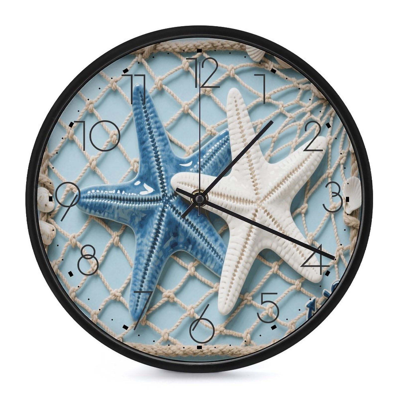 Horloge murale moderne marine de 25,4 cm pour sublimer la décoration de votre salon ou cuisine