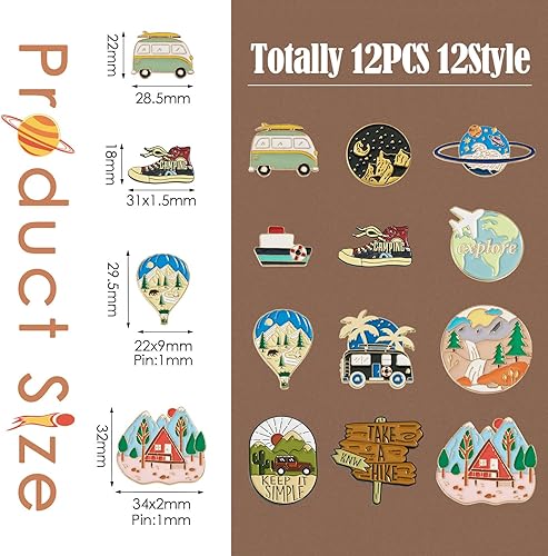 Miniatura 12 de Pandahall - Broches esmaltados de aleación con varios temas, broche de solapa, juego de pines esmaltados