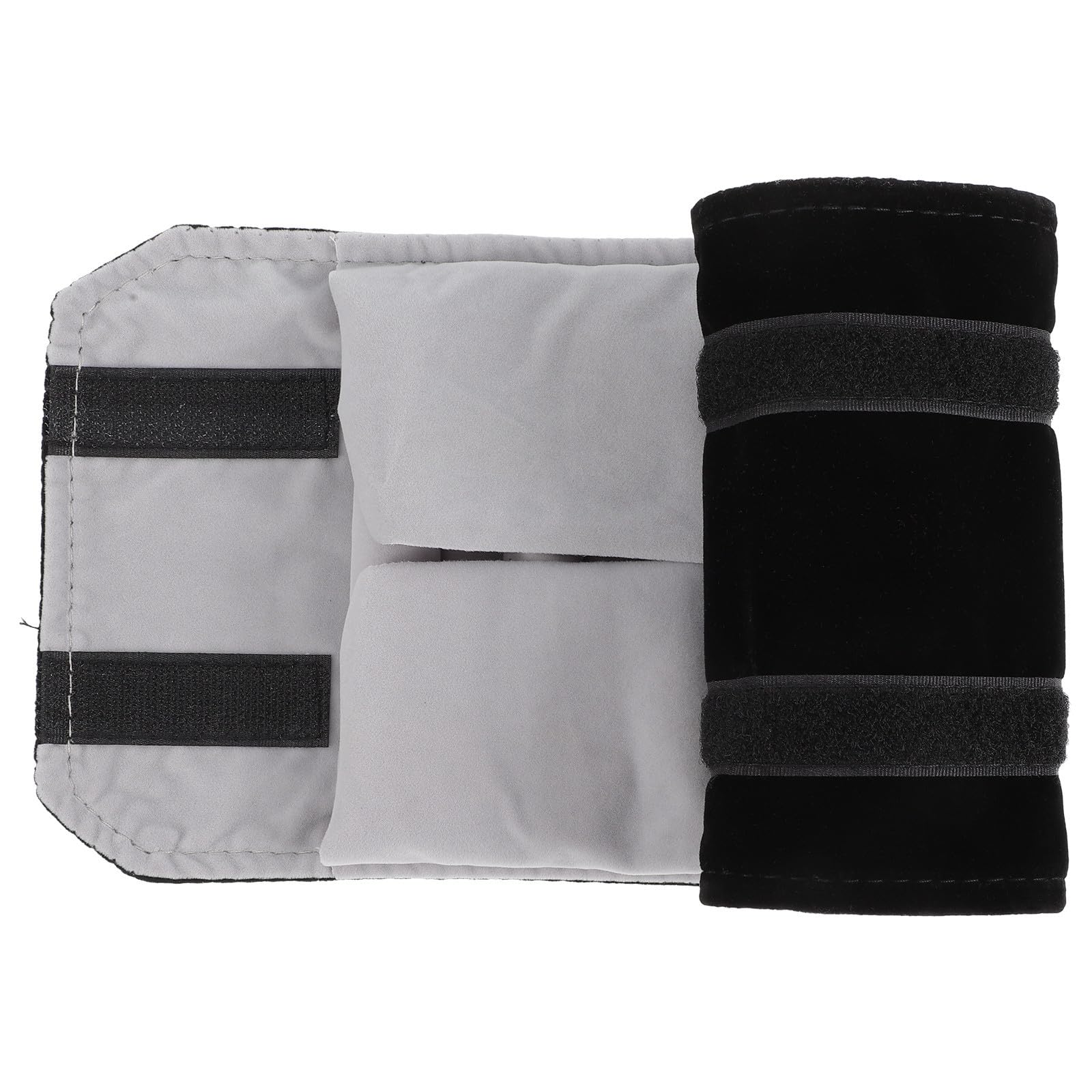 DOITOOL Weißer Reise Schmuckorganizer aus Weichem Velour mit Fingerringhalter Praktische Schmuckrolle für Zuhause und Unterwegs Einfach zu Öffnen und Tragen