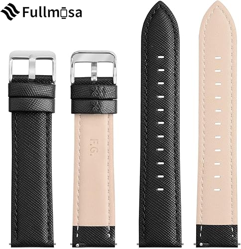 Vista 7 de Fullmosa Correa de reloj de cuero de 0.551 in, 0.630 in, 0.709 in, 0.787 in, 0.866 in, 0.945 in, piel auténtica suave, correa de repuesto