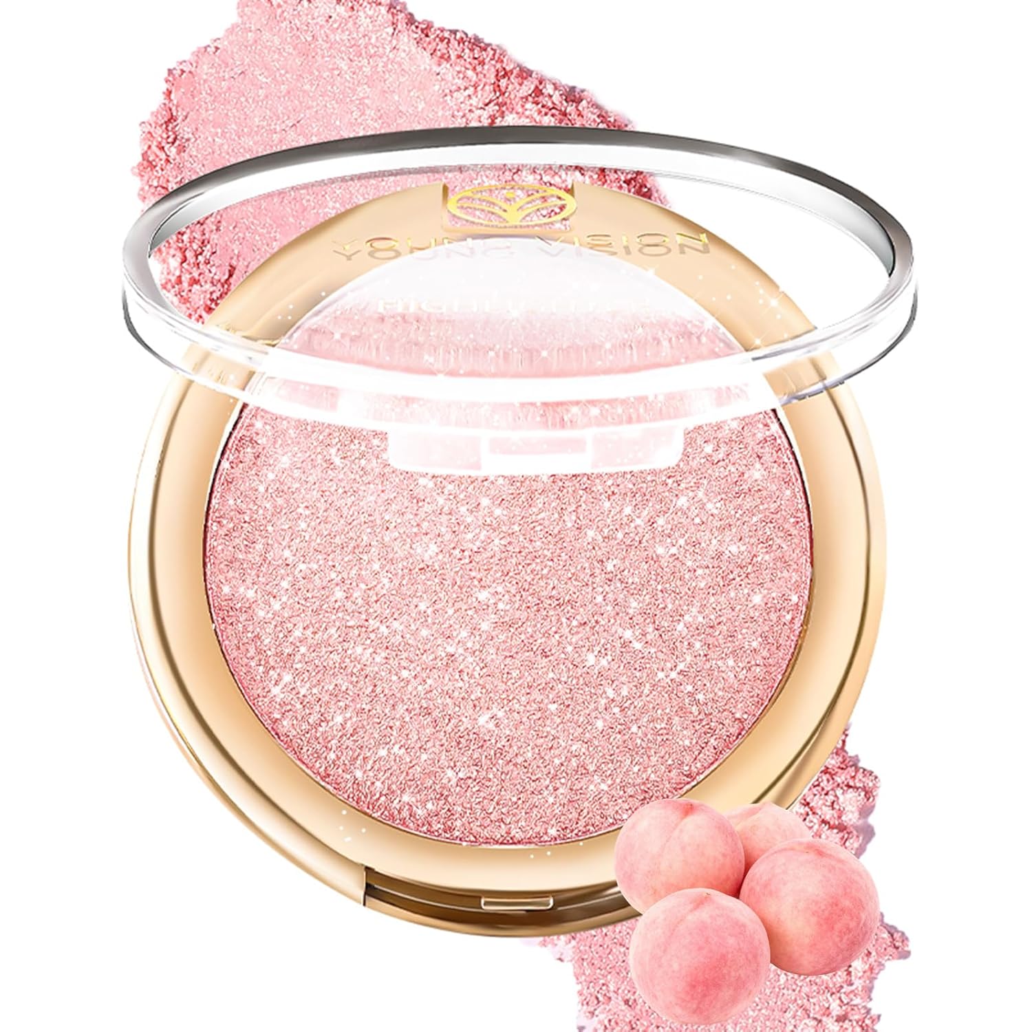 YOUNG VISION Pressed Powder Highlighter, Baked Natural Glow ...