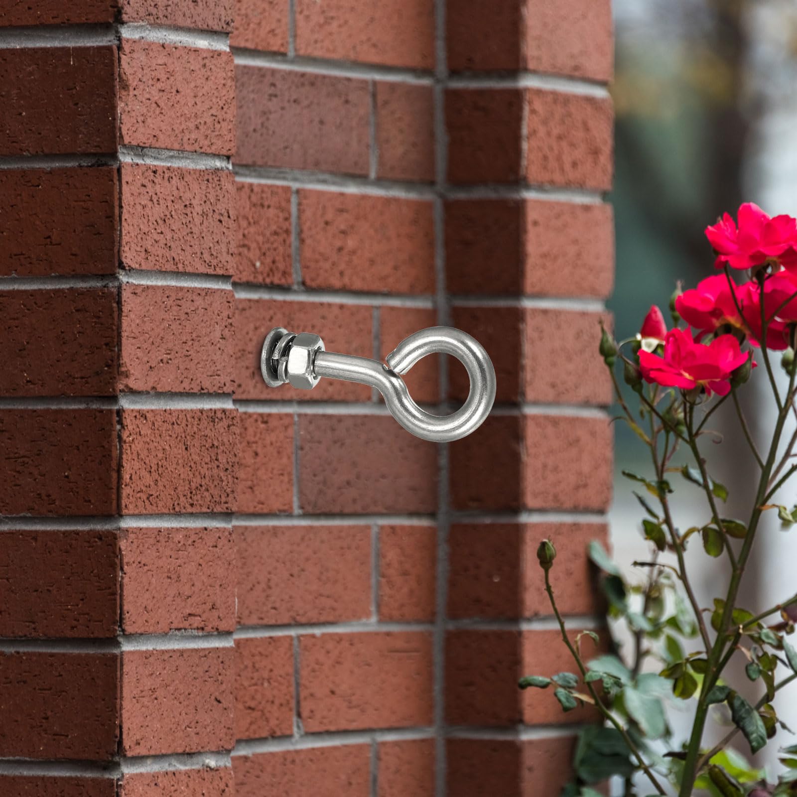 M10 Eye Bolt For Concrete Wall, Eye Screw With Expandabe Steel Dowel, Metal Socket, 12mm And Anchor Bolt 10x70mm With Hex Nut, For Concrete And Stone