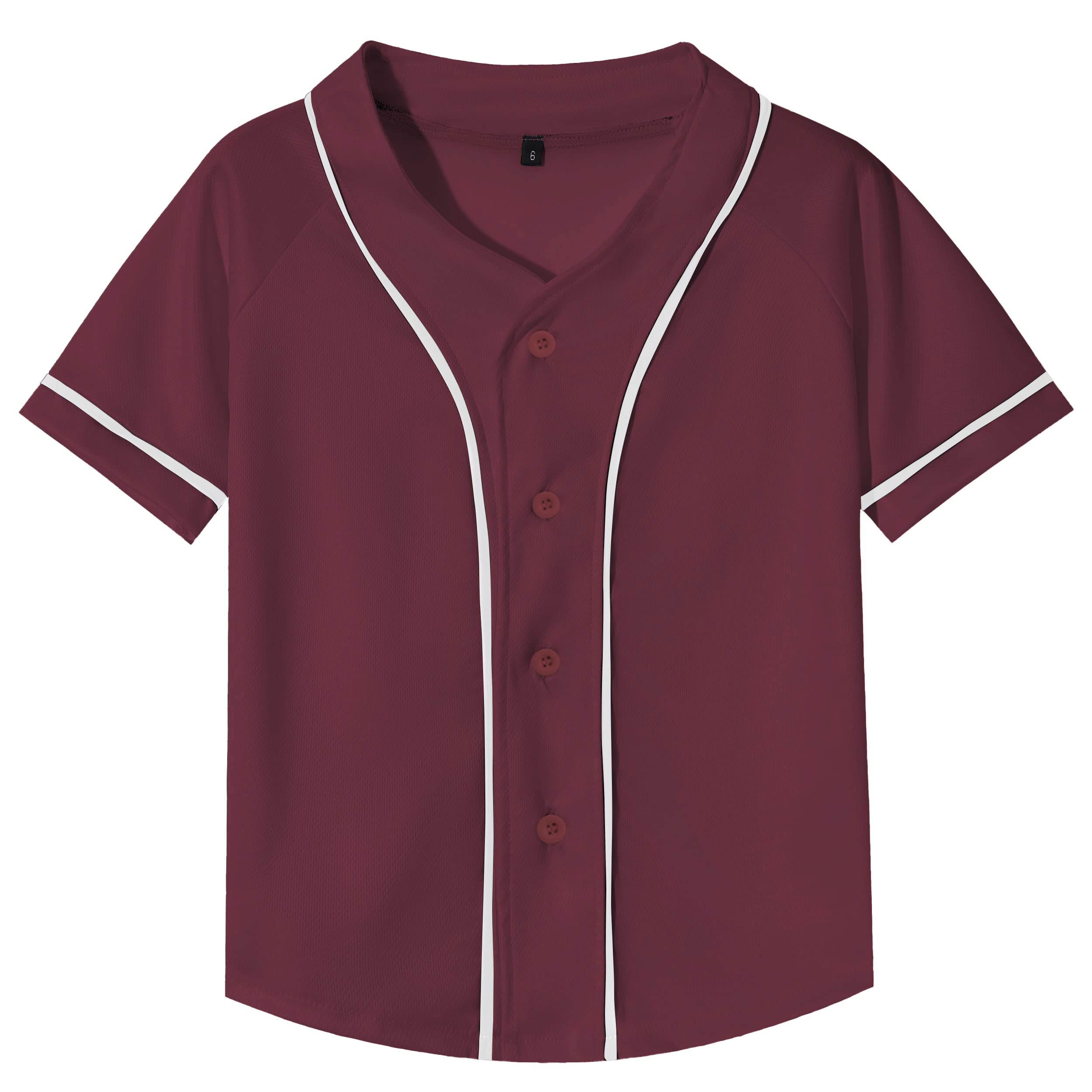 Yuji Itadori Kids Baseball Jersey Button Boys Short Sleeve T-Shirts Hip Hop Fashion Casual Sports Solid Color Shirt