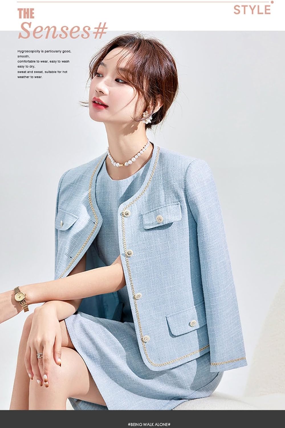 [ショコウ] スーツ ワンピーススーツ レディース フォーマルスーツ ブルゾン 大きいサイズ S-4XL セレモニースーツ 春秋 2