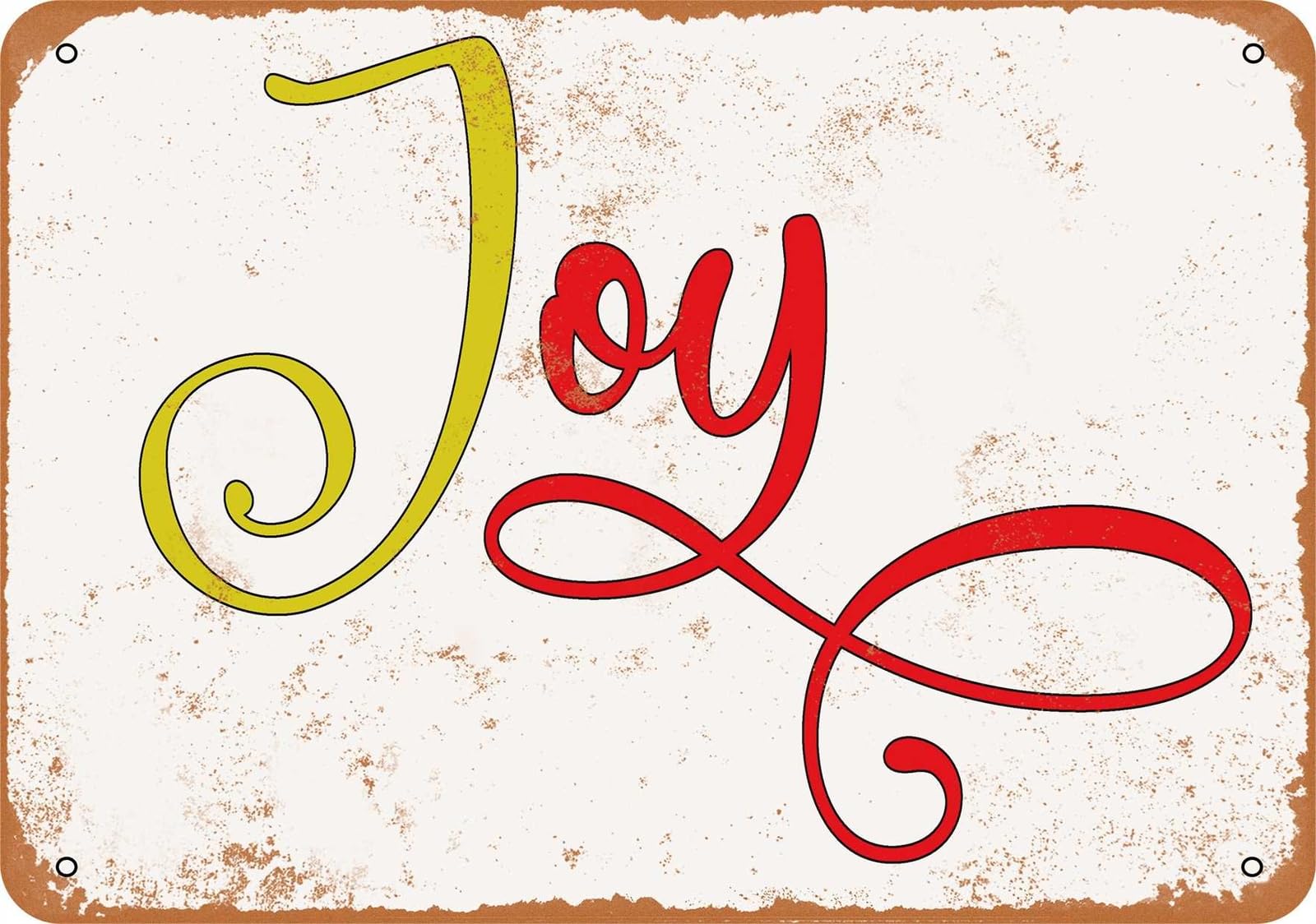 Metal Sign - Joy - Vintage Look home decor