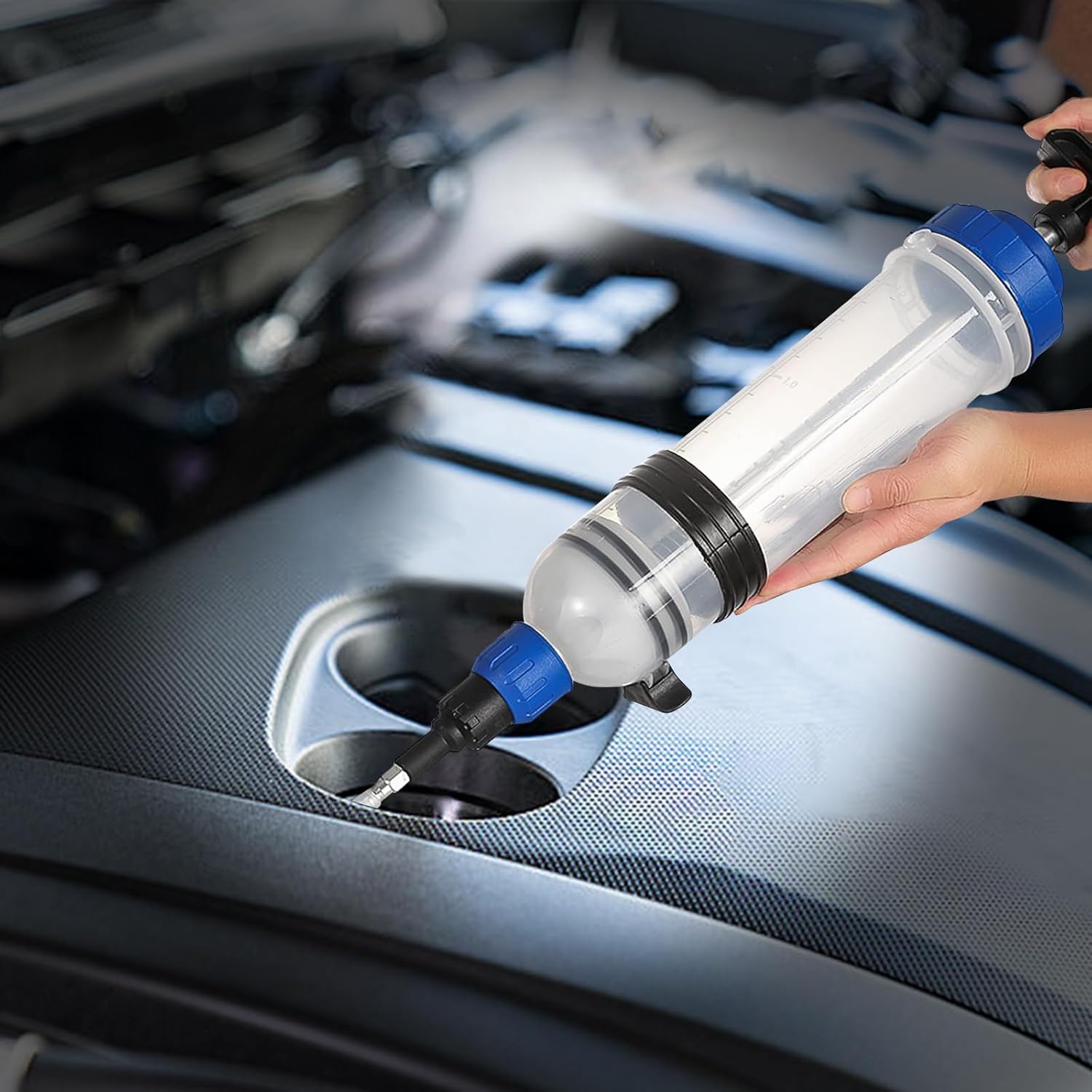 Ergonomic Hand Fluid Extractor 1500ml Large Capacity for Car Maintenance and Garage Use Oil Extraction Pumps Manual Transmission Fluid